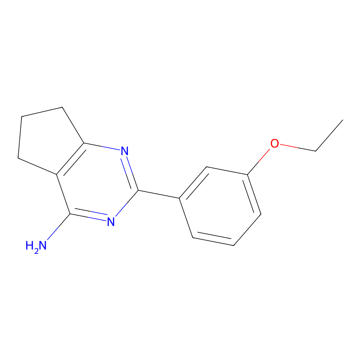 2-(3-ethoxyphenyl)-6,7-dihydro-5H-cyclopenta[d]pyrimidin-4-amine molecular structure, CAS 1352305-28-2