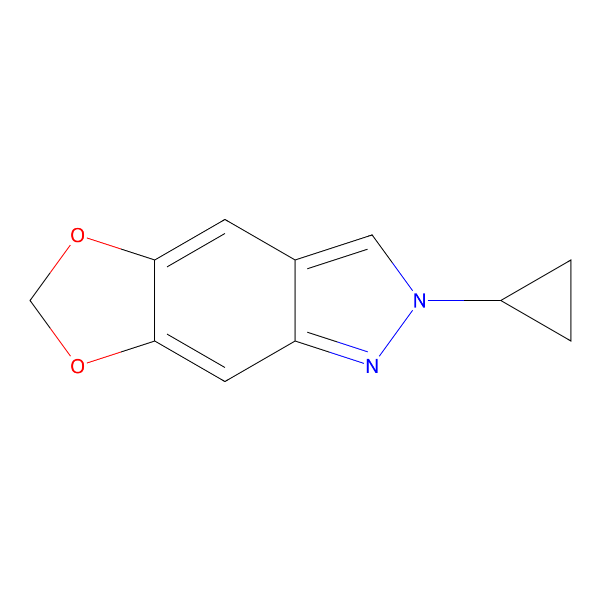 2-Cyclopropyl-2H-[1,3]dioxolo[4,5-F]indazole molecular structure, CAS 1352305-31-7