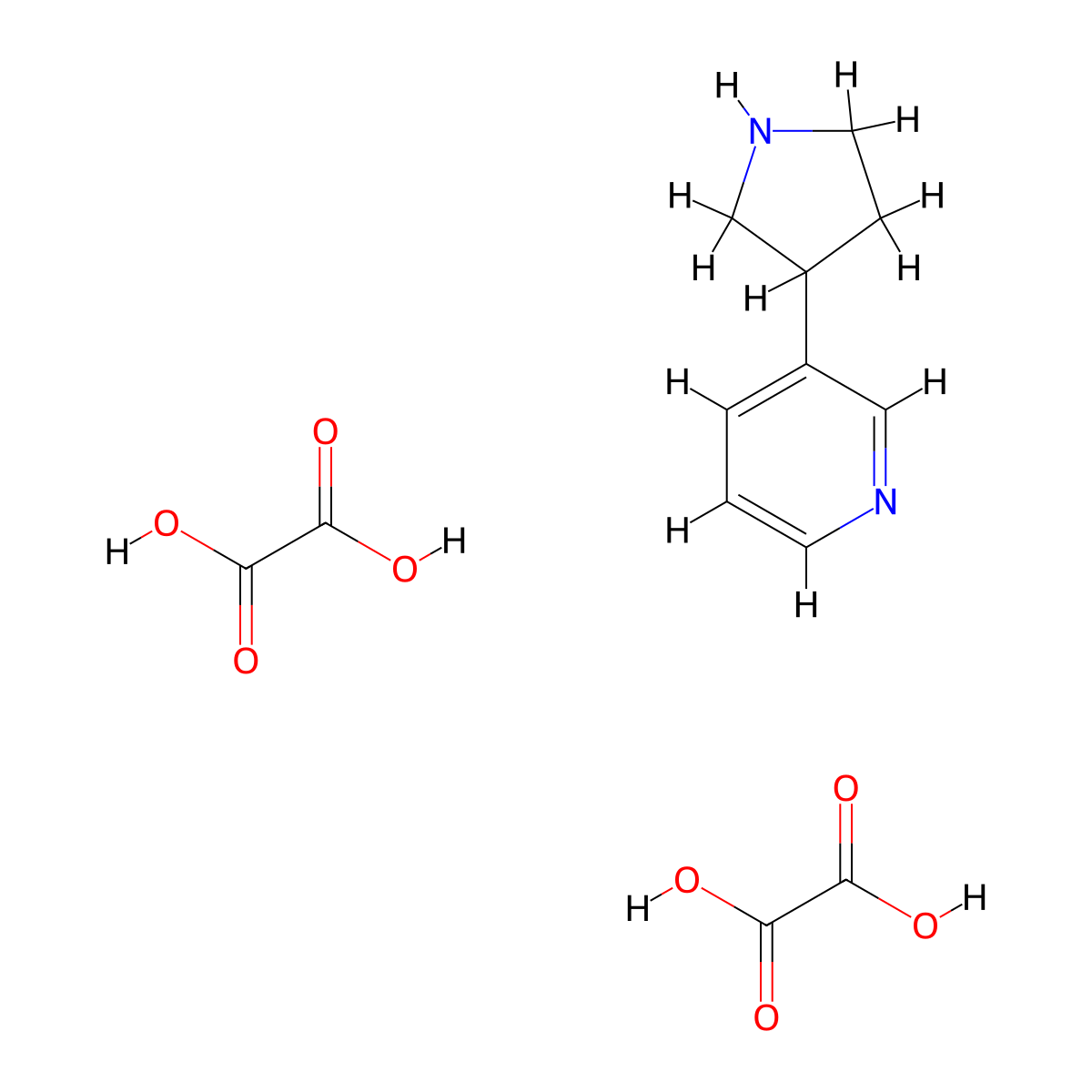 3-Pyrrolidin-3-ylpyridine dioxalate molecular structure, CAS 1352305-34-0