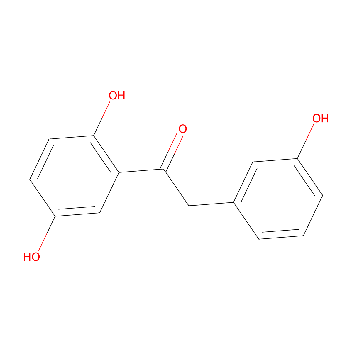 1-(2,5-Dihydroxyphenyl)-2-(3-hydroxyphenyl)ethanone molecular structure, CAS 1352306-12-7