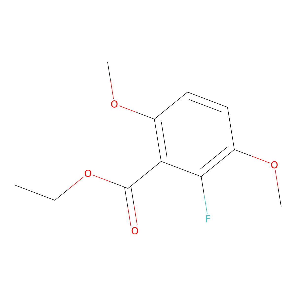 Ethyl 2-fluoro-3,6-dimethoxybenzoate molecular structure, CAS 1352306-33-2