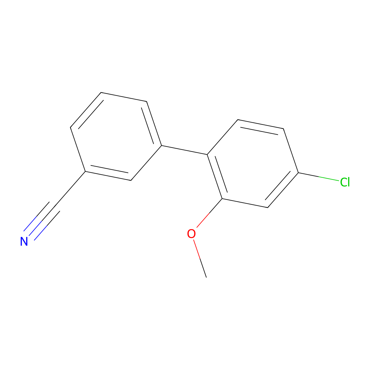 3-(4-Chloro-2-methoxyphenyl)benzonitrile molecular structure, CAS 1352317-78-2