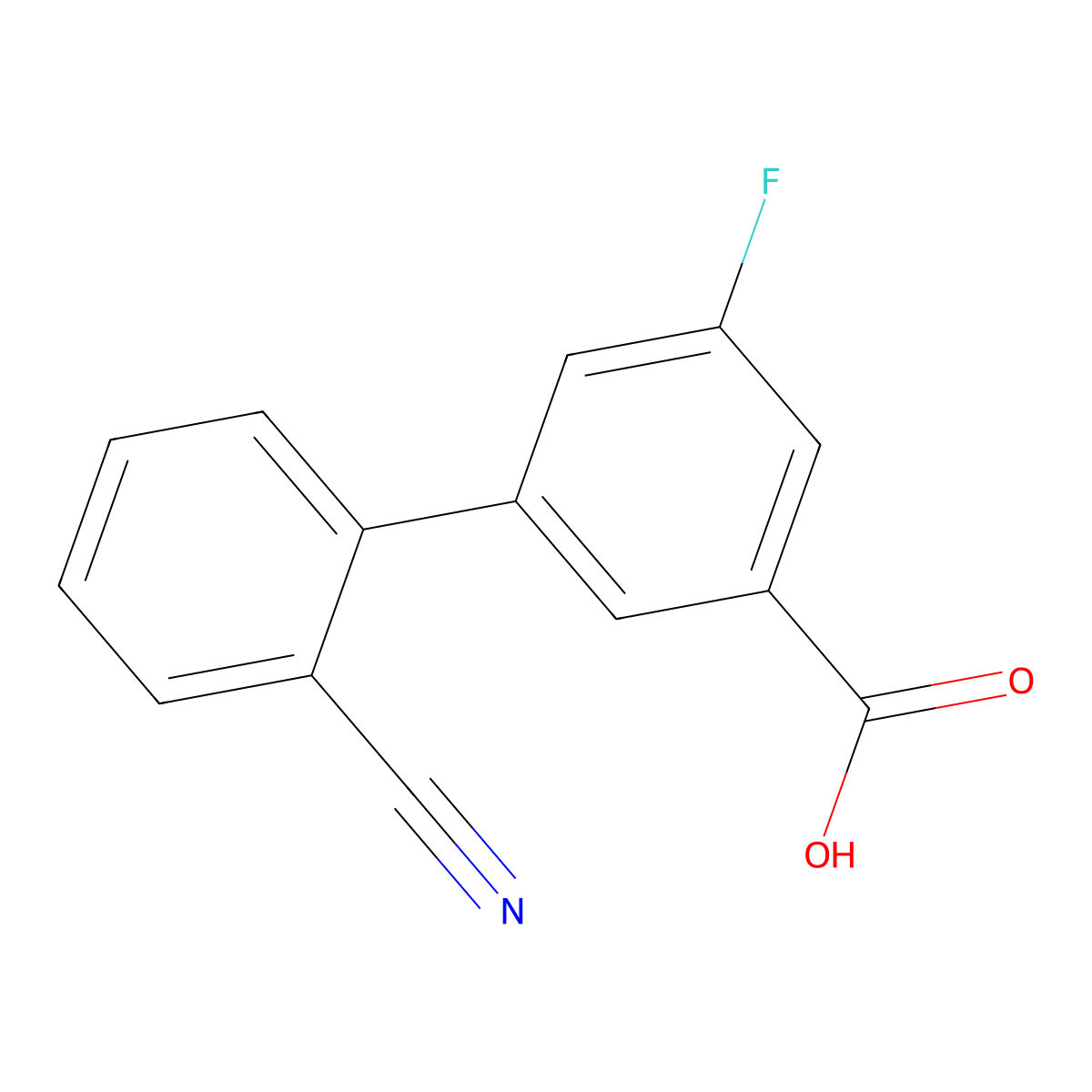 3-(2-Cyanophenyl)-5-fluorobenzoic acid molecular structure, CAS 1352317-82-8