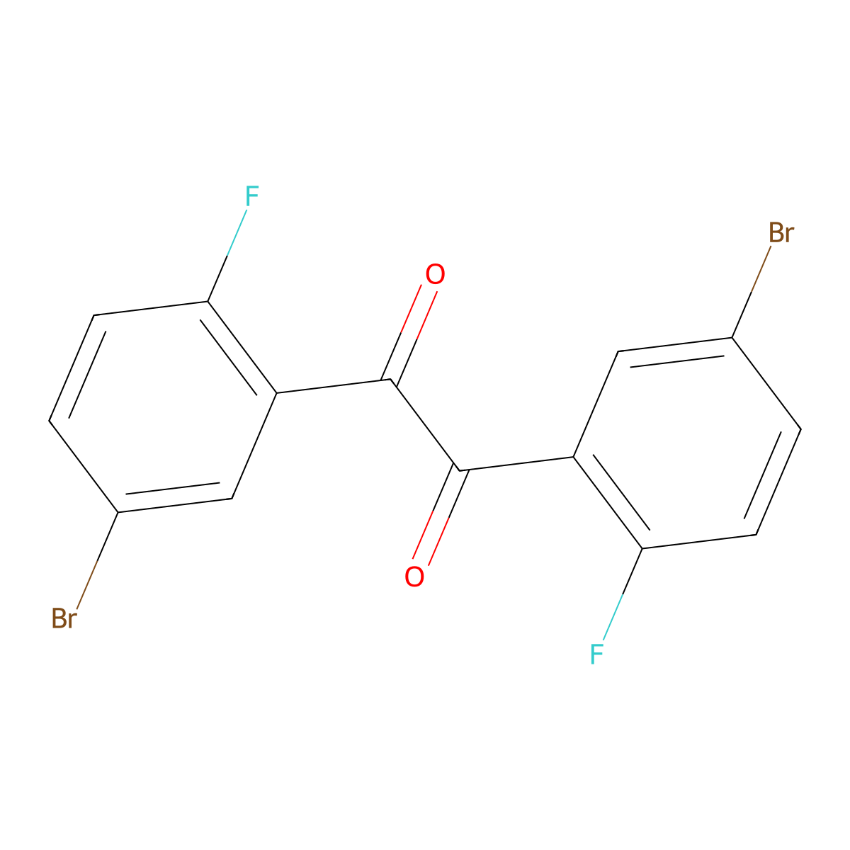 Bis(5-bromo-2-fluorophenyl)ethane-1,2-dione molecular structure, CAS 1352318-09-2