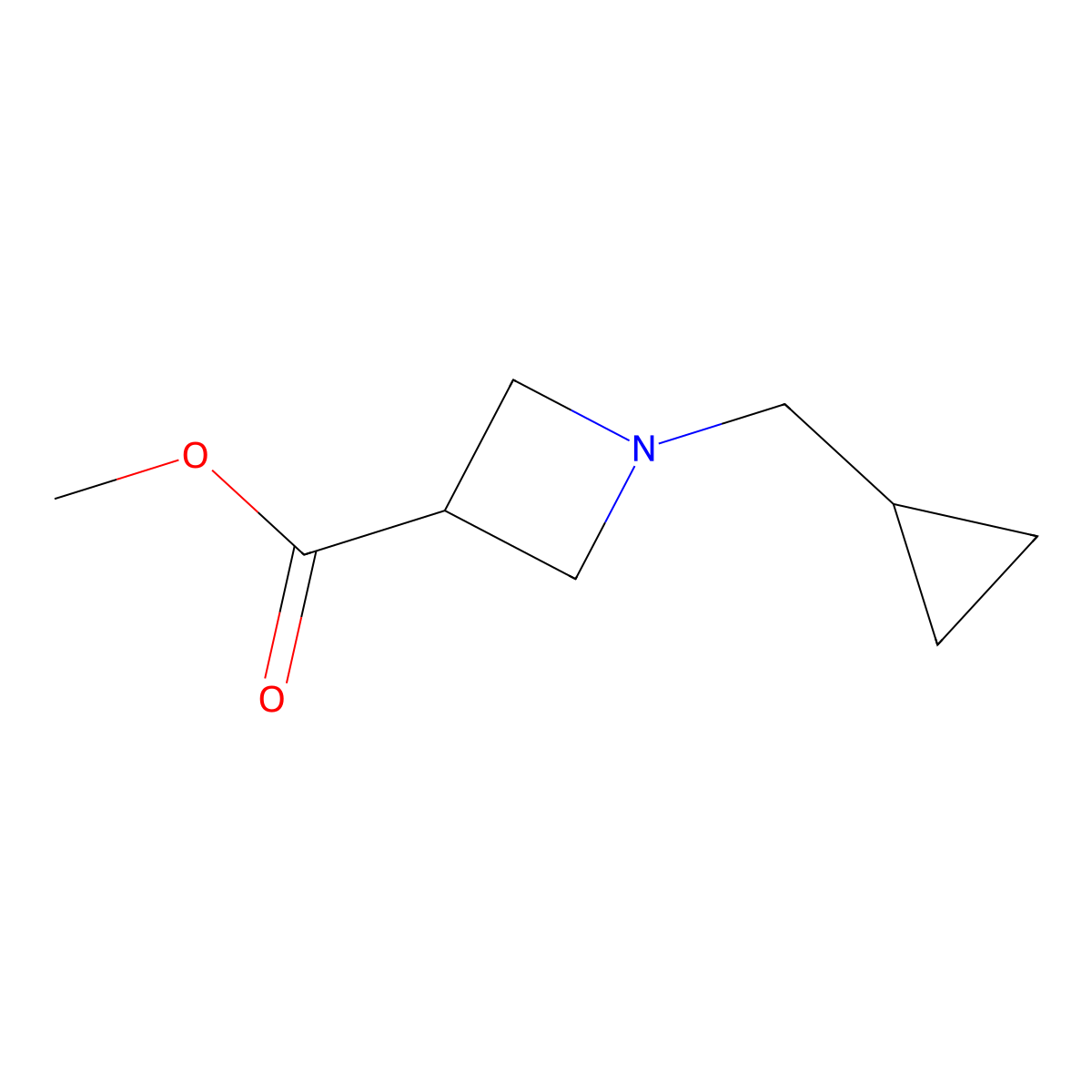 Methyl 1-(cyclopropylmethyl)azetidine-3-carboxylate molecular structure, CAS 1352318-12-7