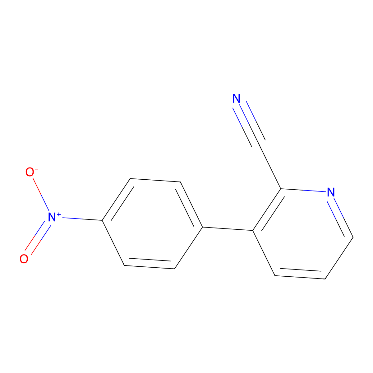 3-(4-Nitrophenyl)pyridine-2-carbonitrile molecular structure, CAS 1352318-13-8