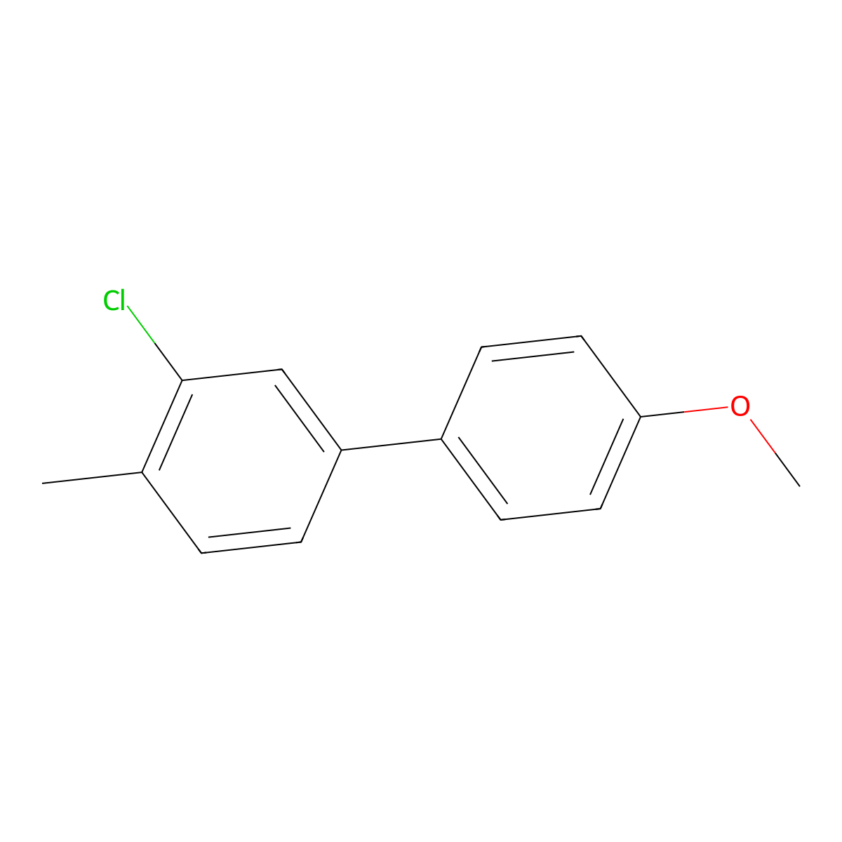 2-Chloro-4-(4-methoxyphenyl)toluene molecular structure, CAS 1352318-17-2