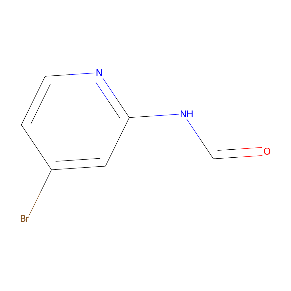 N-(4-Bromopyridin-2-yl)formamide molecular structure, CAS 1352318-23-0