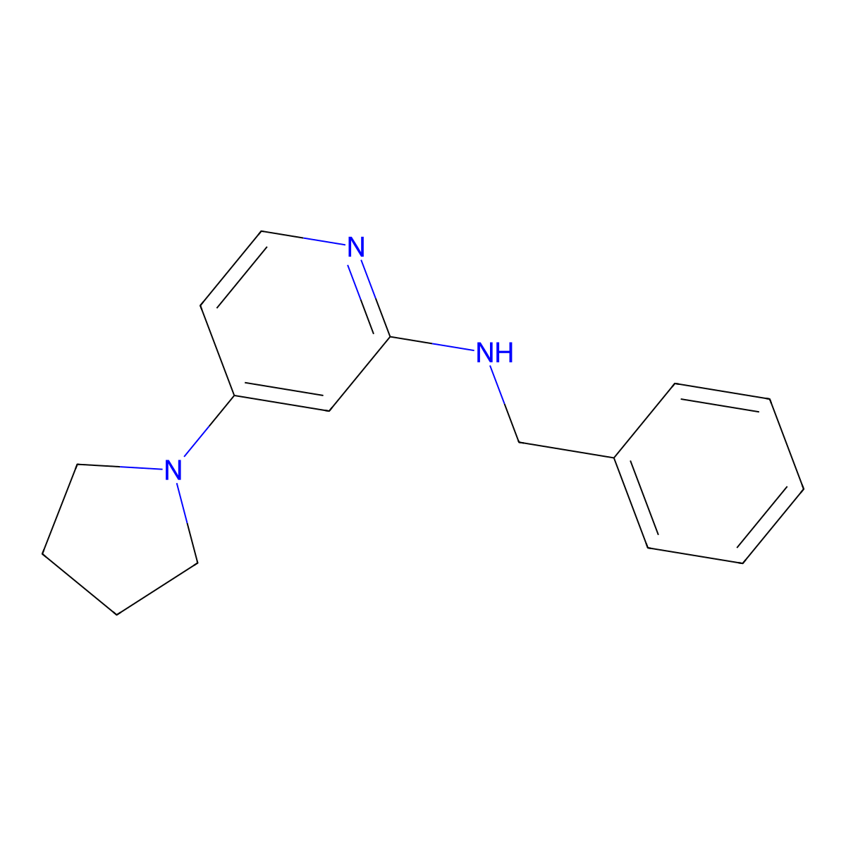 2-(N-Benzylamino)-4-pyrrolidinopyridine molecular structure, CAS 1352318-24-1