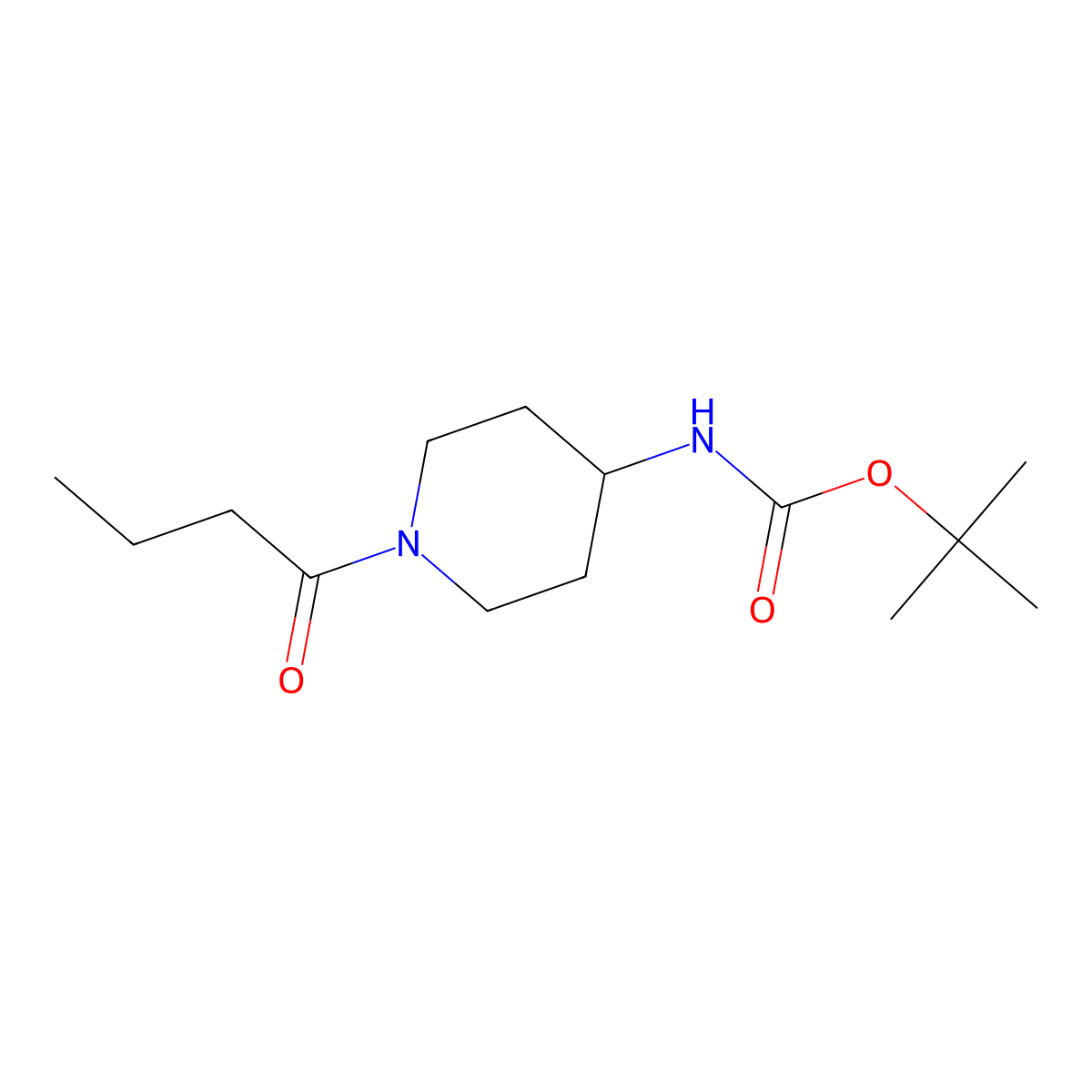 4-(BOC-Amino)-1-butanoylpiperidine molecular structure, CAS 1352318-26-3