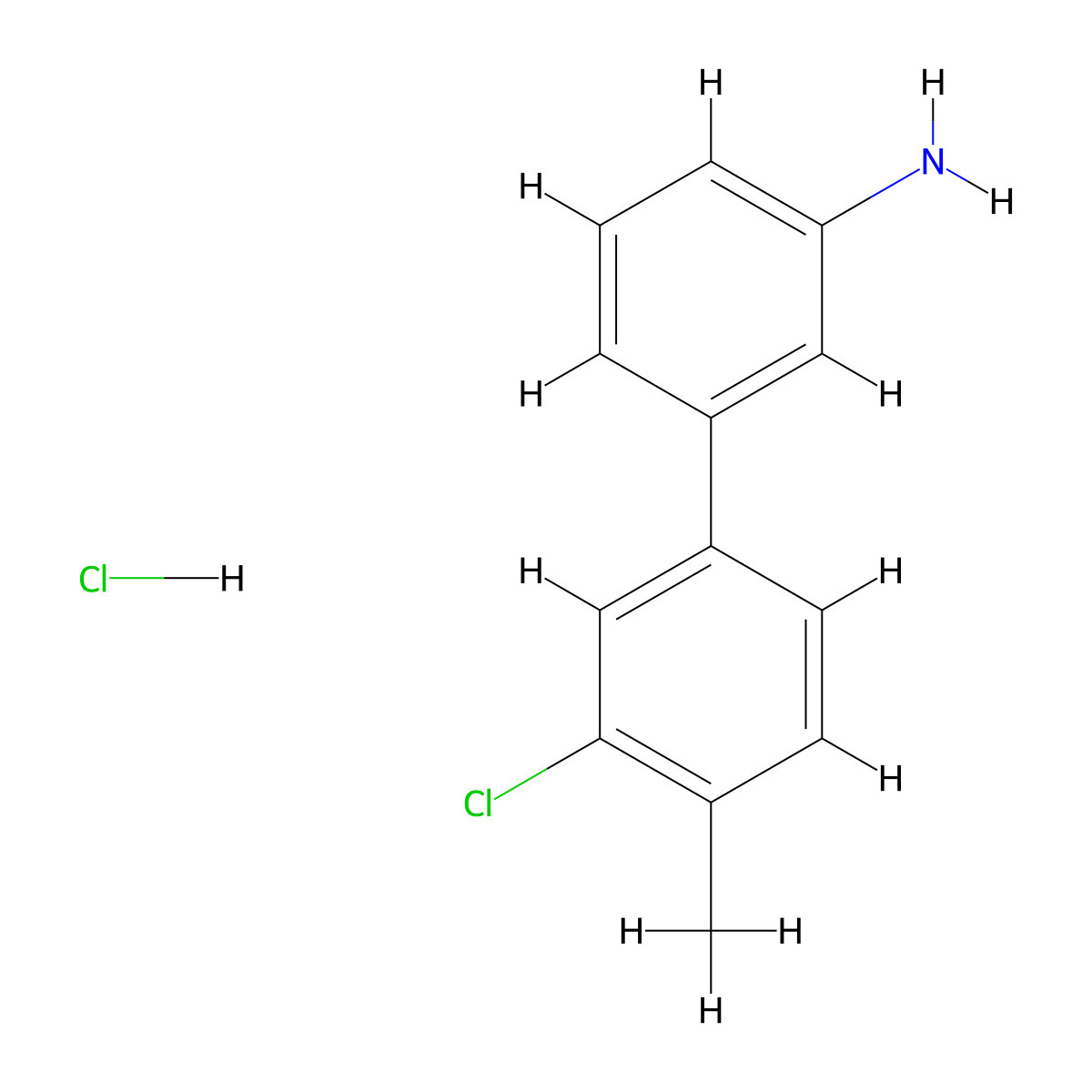 3-(3-Chloro-4-methylphenyl)aniline hydrochloride molecular structure, CAS 1352318-30-9