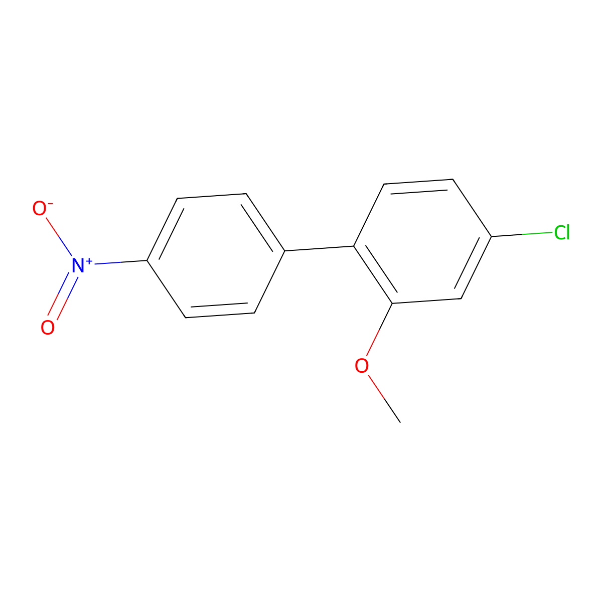 4-Chloro-2-methoxy-1-(4-nitrophenyl)benzene molecular structure, CAS 1352318-36-5