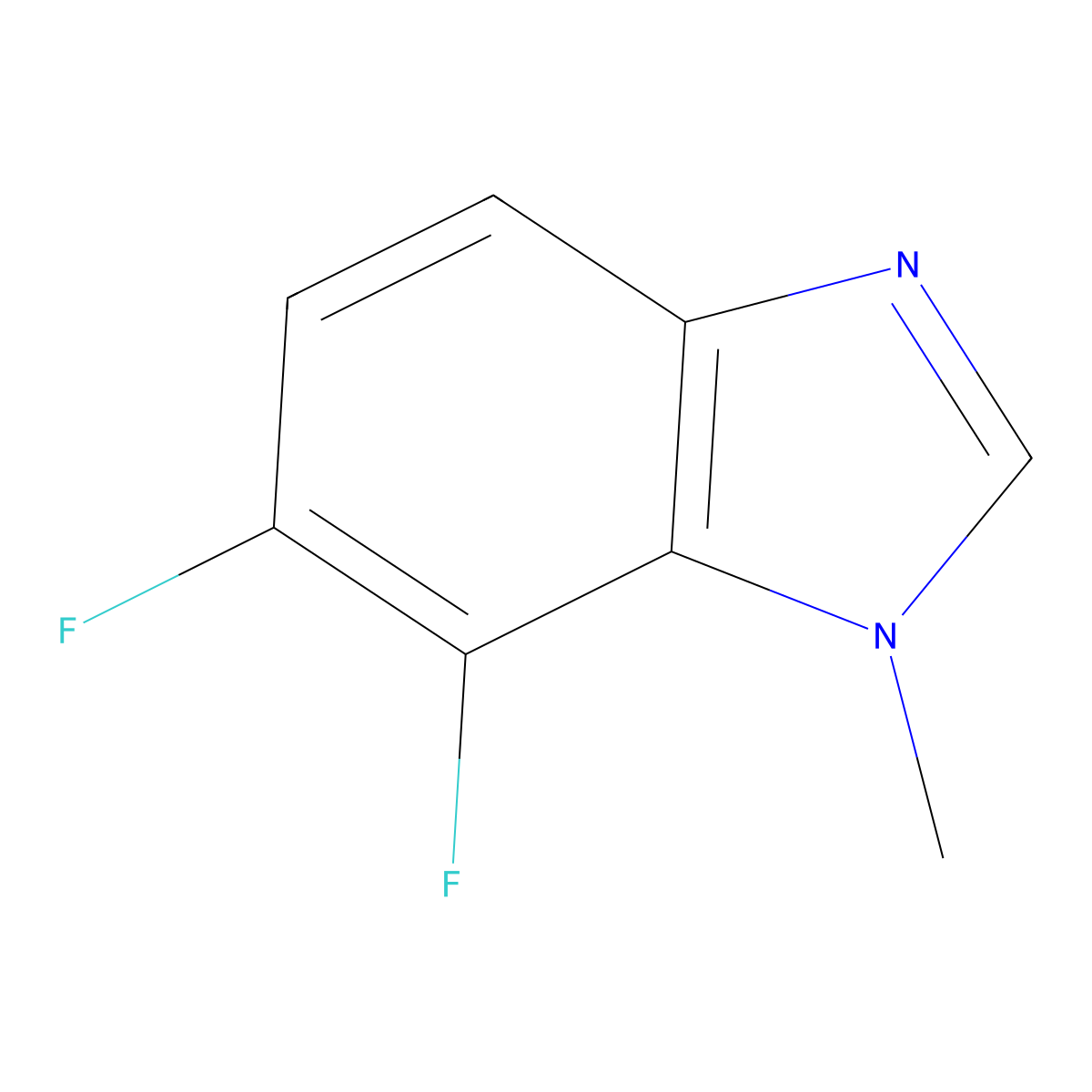 6,7-Difluoro-1-methyl-1,3-benzimidazole molecular structure, CAS 1352318-37-6