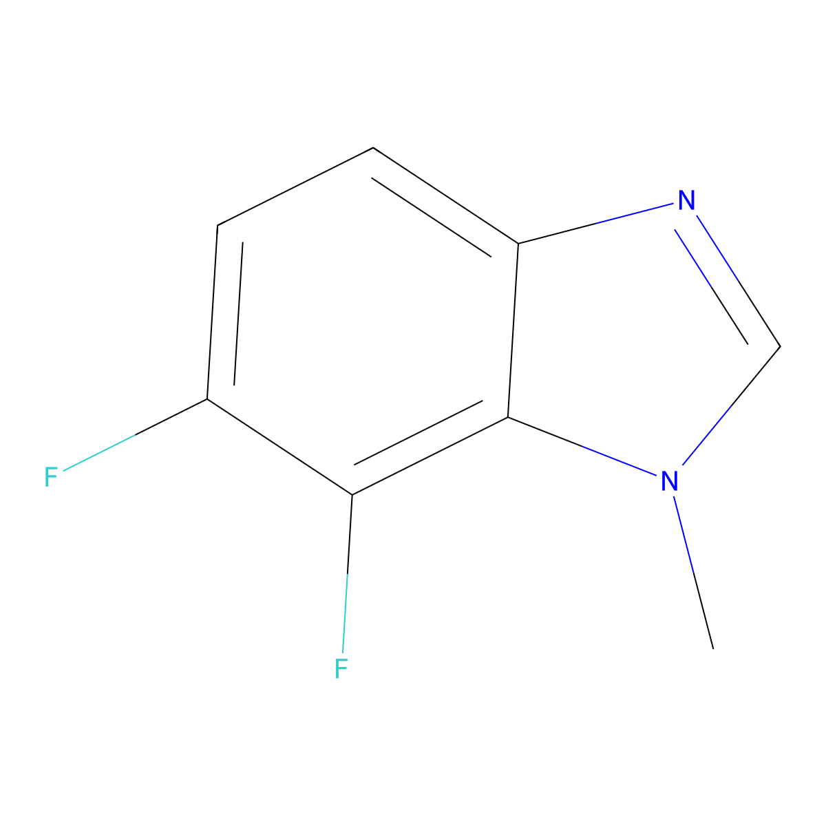 6,7-Difluoro-1-methyl-1,3-benzimidazole molecular structure, CAS 1352318-37-6