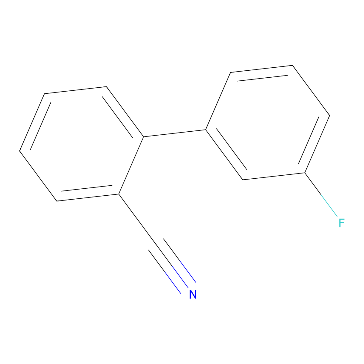 2-(3-Fluorophenyl)benzonitrile molecular structure, CAS 1352318-38-7