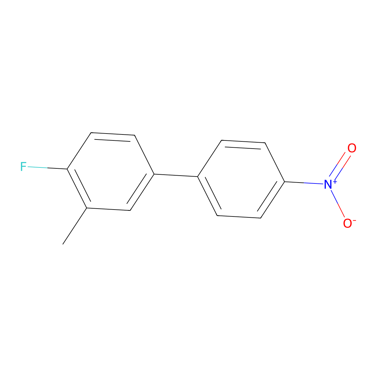 1-Fluoro-2-methyl-4-(4-nitrophenyl)benzene molecular structure, CAS 1352318-40-1