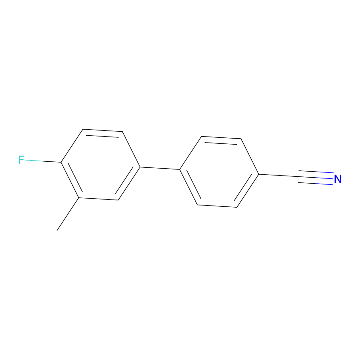 4-(4-Fluoro-3-methylphenyl)benzonitrile molecular structure, CAS 1352318-42-3