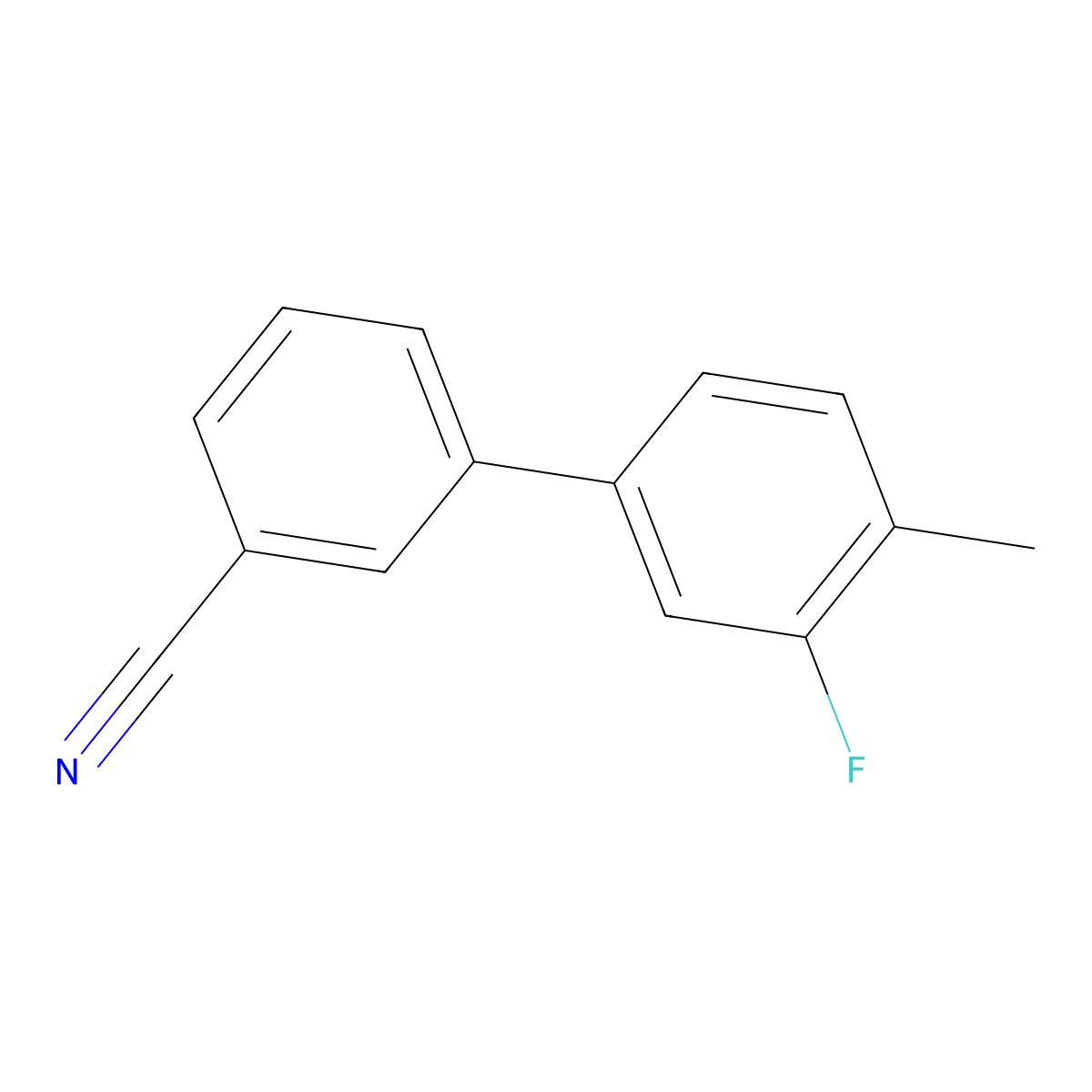 3-(3-Fluoro-4-methylphenyl)benzonitrile molecular structure, CAS 1352318-43-4