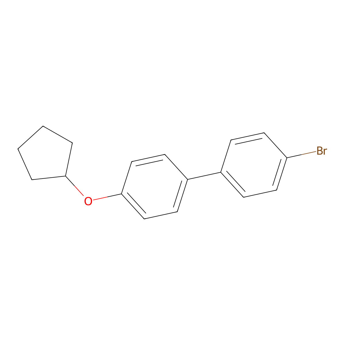 4-Bromo-4'-(cyclopentyloxy)biphenyl molecular structure, CAS 1352318-50-3