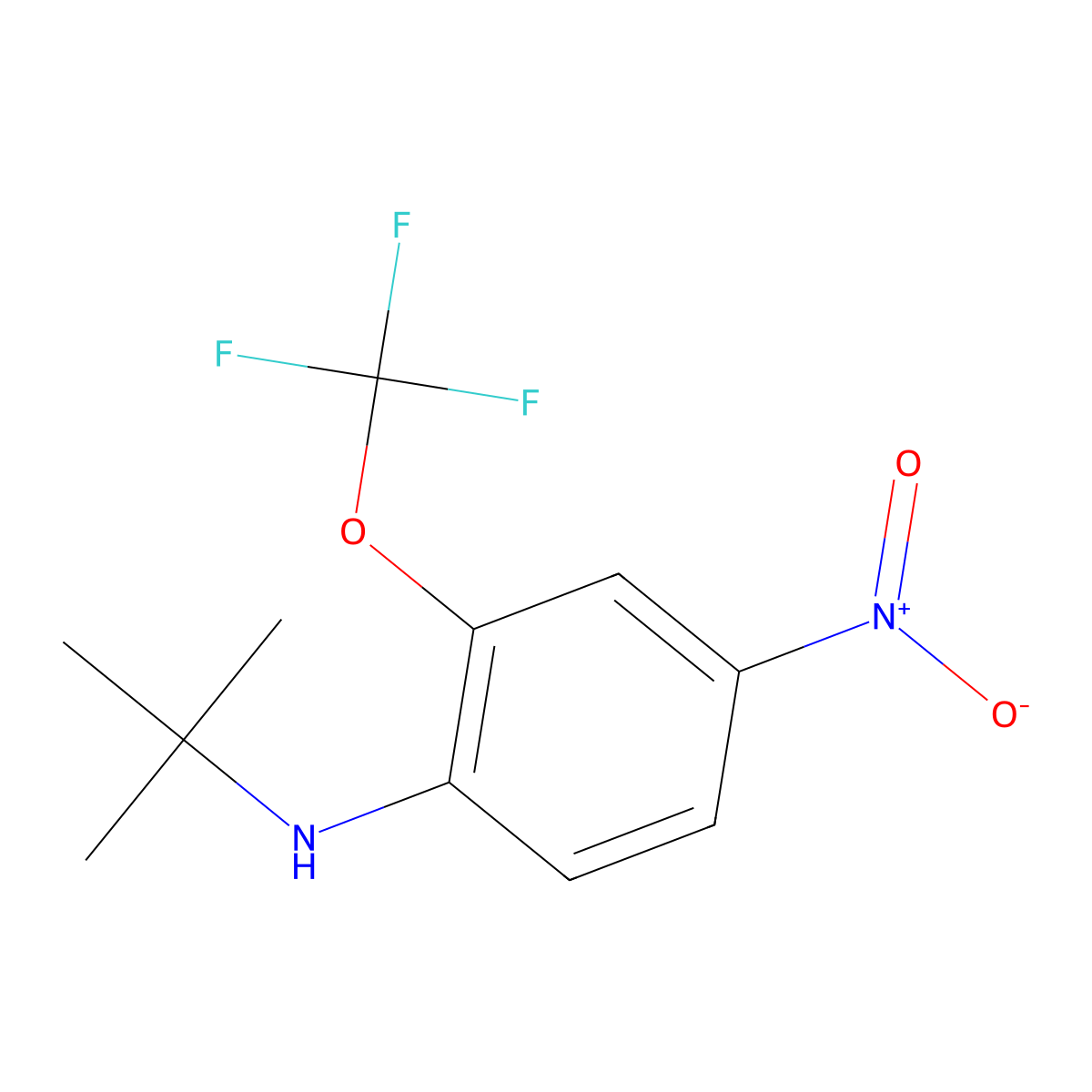 N-tert-Butyl-4-nitro-2-(trifluoromethoxy)aniline molecular structure, CAS 1352318-51-4