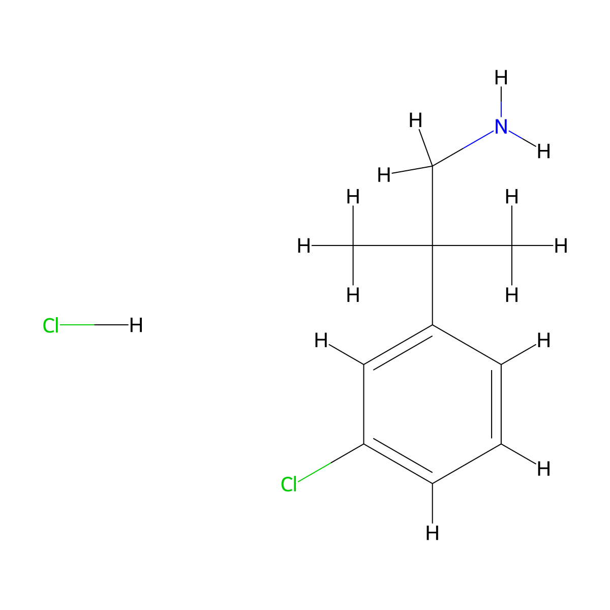 2-(3-Chlorophenyl)-2-methylpropylamine hydrochloride molecular structure, CAS 1352318-53-6