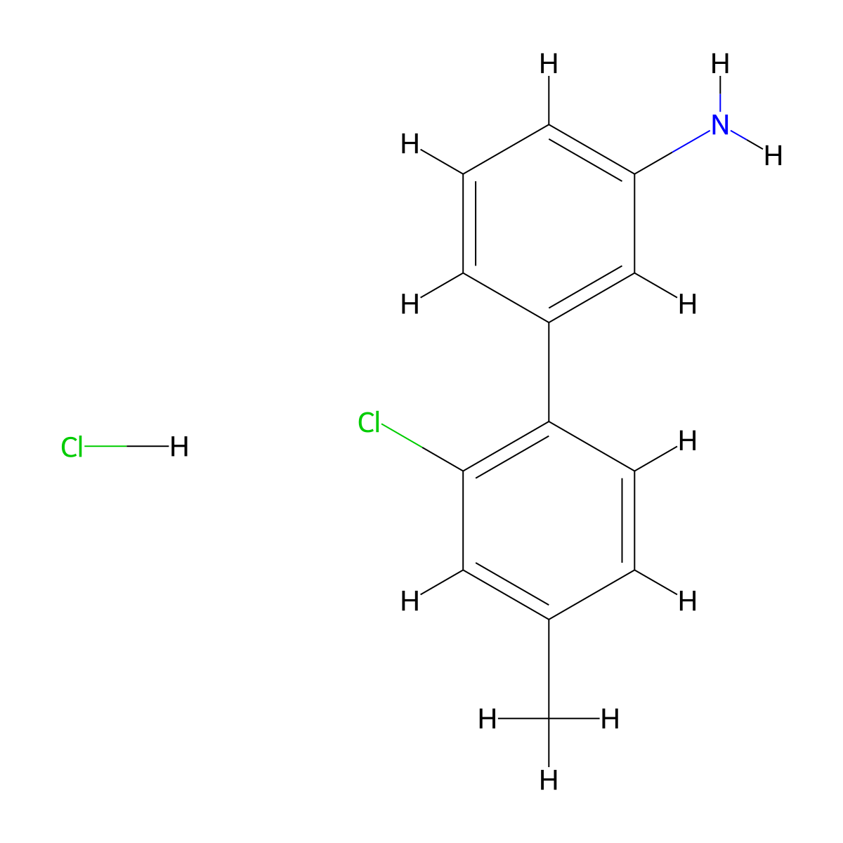 3-(2-Chloro-4-methylphenyl)aniline hydrochloride molecular structure, CAS 1352318-55-8