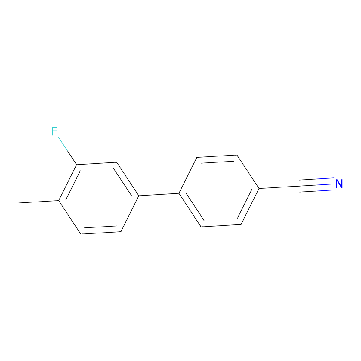 4-(3-Fluoro-4-methylphenyl)benzonitrile molecular structure, CAS 1352318-56-9