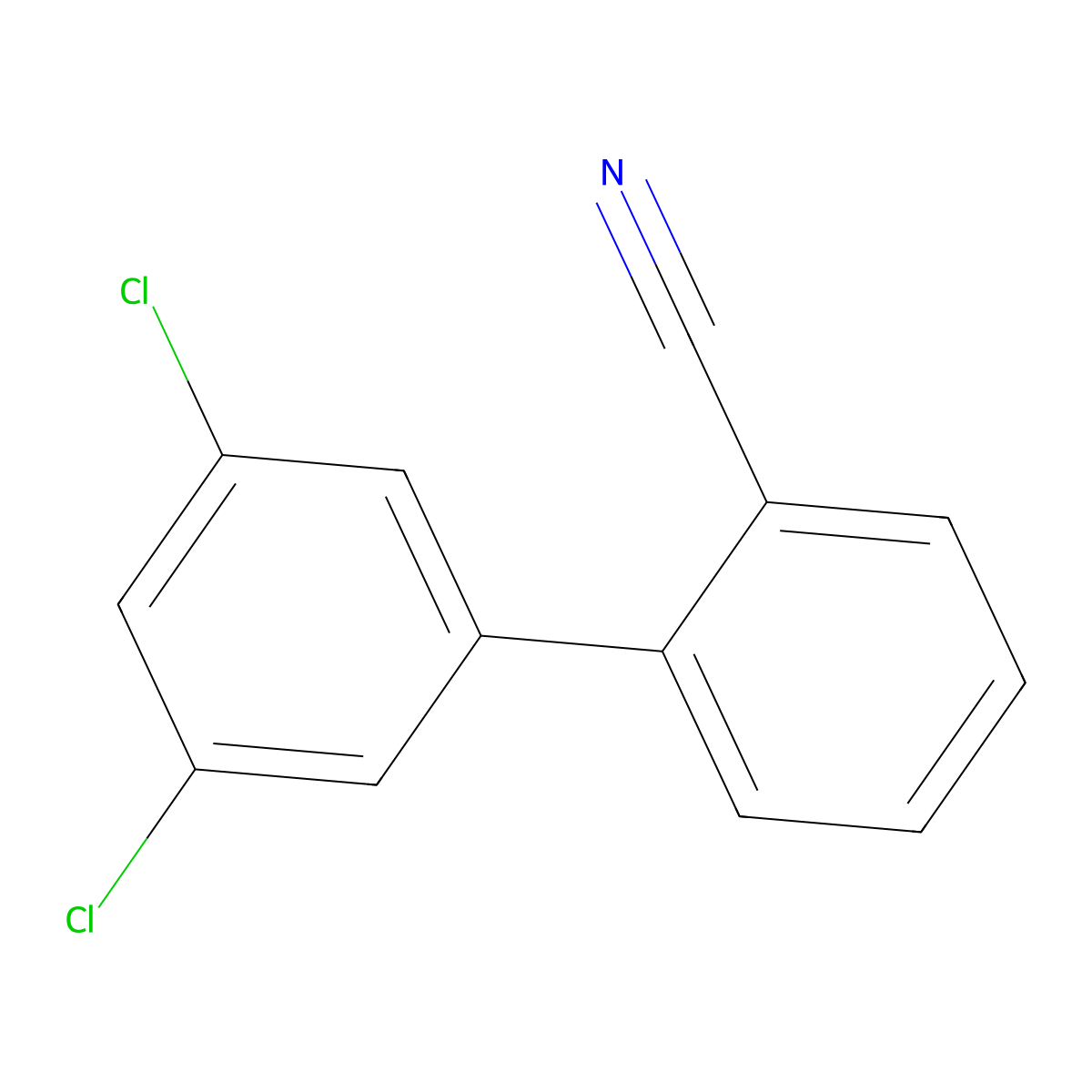 2-(3,5-Dichlorophenyl)benzonitrile molecular structure, CAS 1352318-57-0