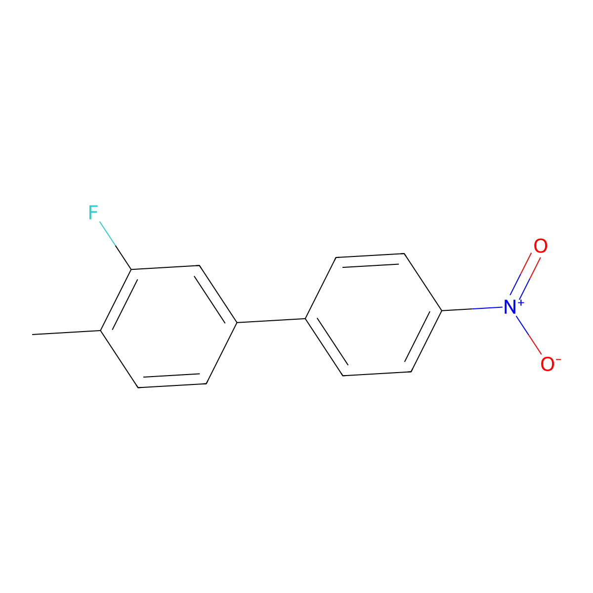 2-Fluoro-1-methyl-4-(4-nitrophenyl)benzene molecular structure, CAS 1352318-59-2