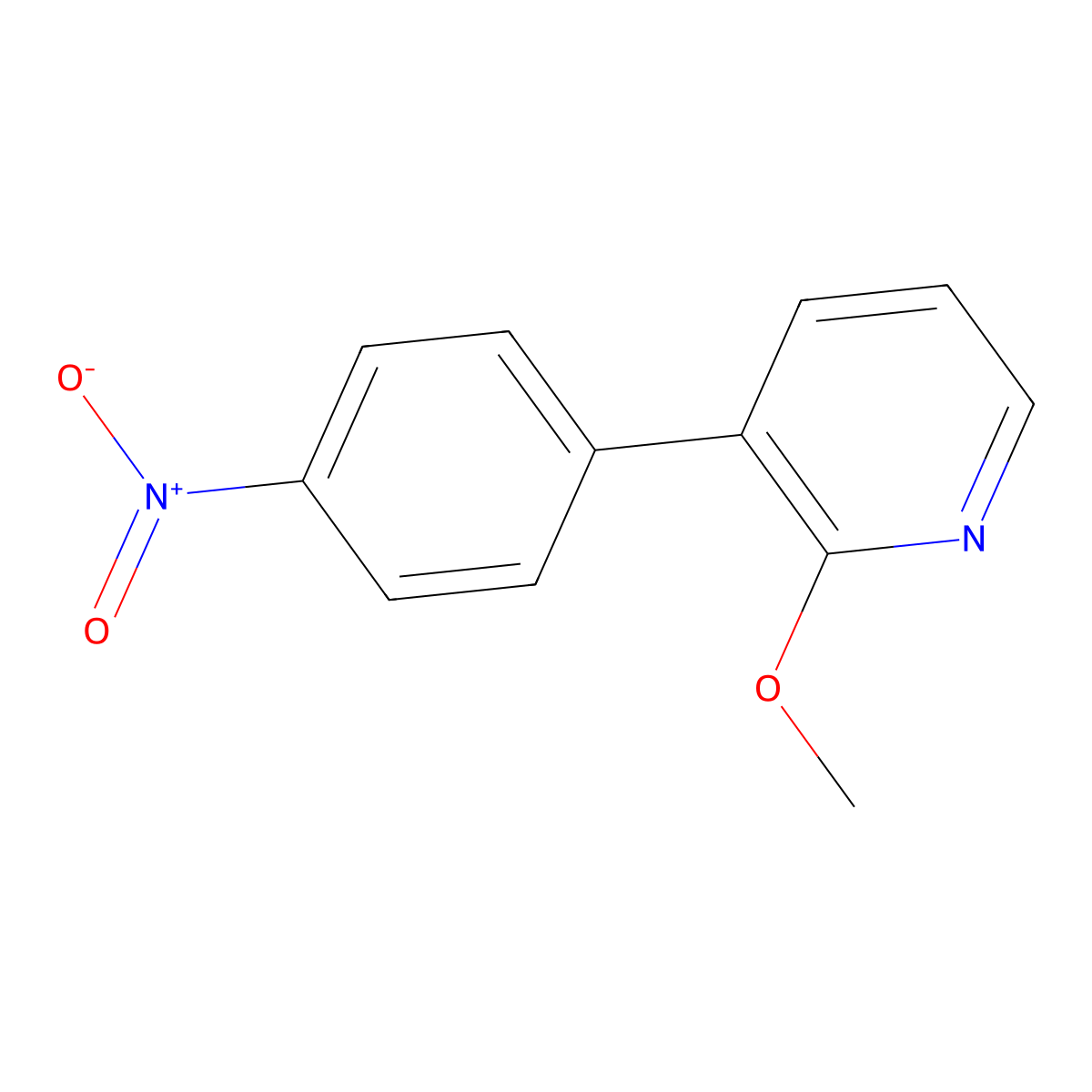 2-Methoxy-3-(4-nitrophenyl)pyridine molecular structure, CAS 1352318-63-8