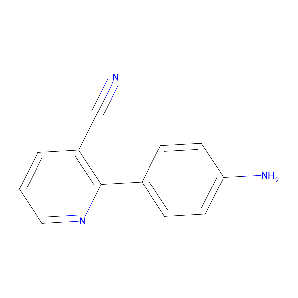 2-(4-Aminophenyl)pyridine-3-carbonitrile molecular structure, CAS 1352318-64-9
