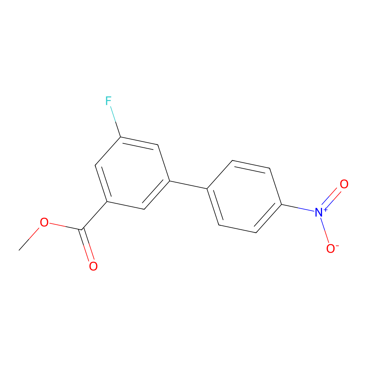 Methyl 3-fluoro-5-(4-nitrophenyl)benzoate molecular structure, CAS 1352318-67-2