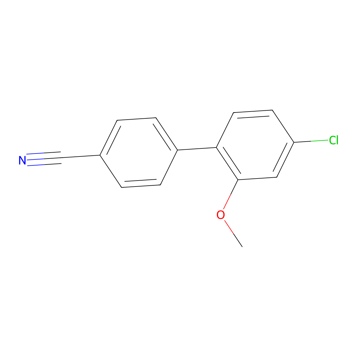 4-(4-Chloro-2-methoxyphenyl)benzonitrile molecular structure, CAS 1352318-70-7