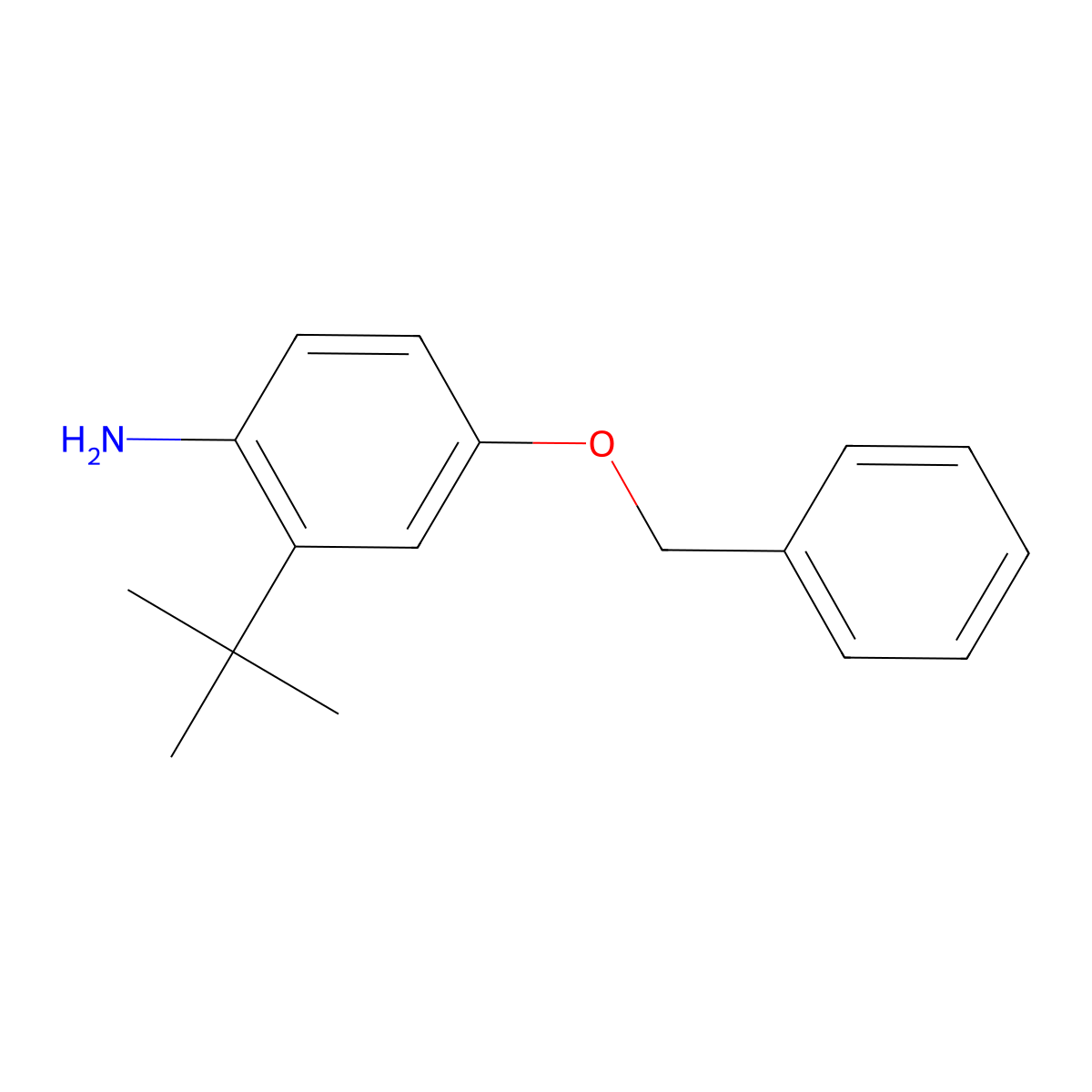 4-(Benzyloxy)-2-(tert-butyl)aniline molecular structure, CAS 1352342-91-6