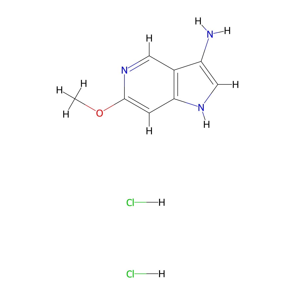 3-Amino-6-methoxy-5-azaindole dihydrochloride molecular structure, CAS 1352393-57-7