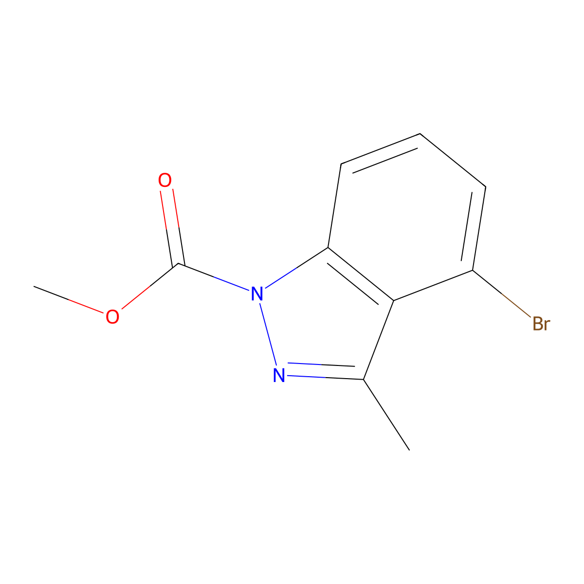 4-Bromo-1-methoxycarbonyl-3-methyl-1H-indazole molecular structure, CAS 1352393-58-8