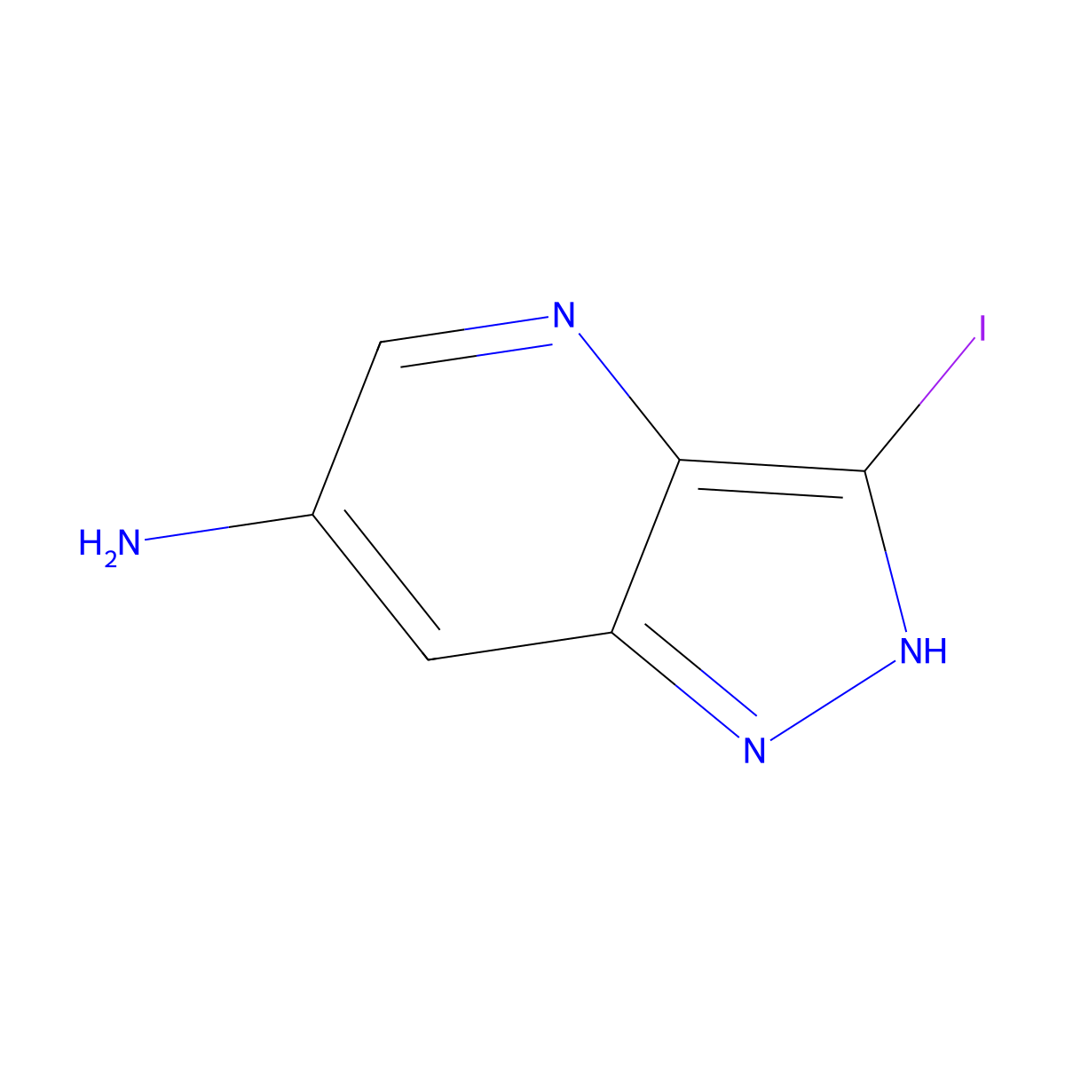 3-Iodo-1H-pyrazolo[4,3-b]pyridin-6-amine molecular structure, CAS 1352393-59-9