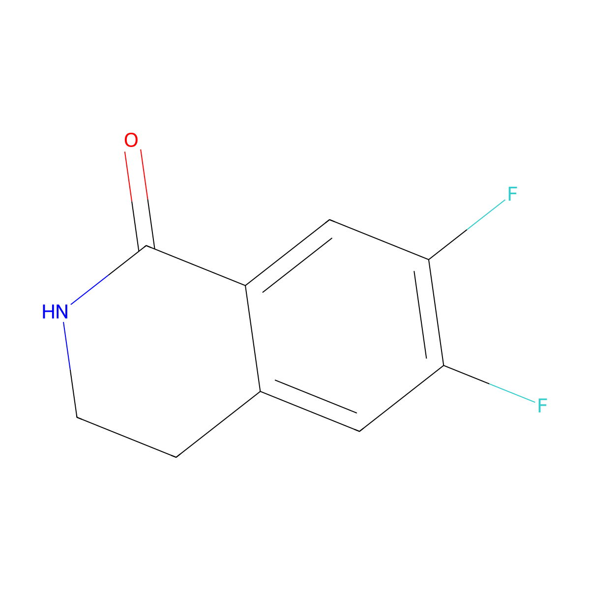 6,7-difluoro-3,4-dihydroisoquinolin-1(2H)-one molecular structure, CAS 1352393-61-3