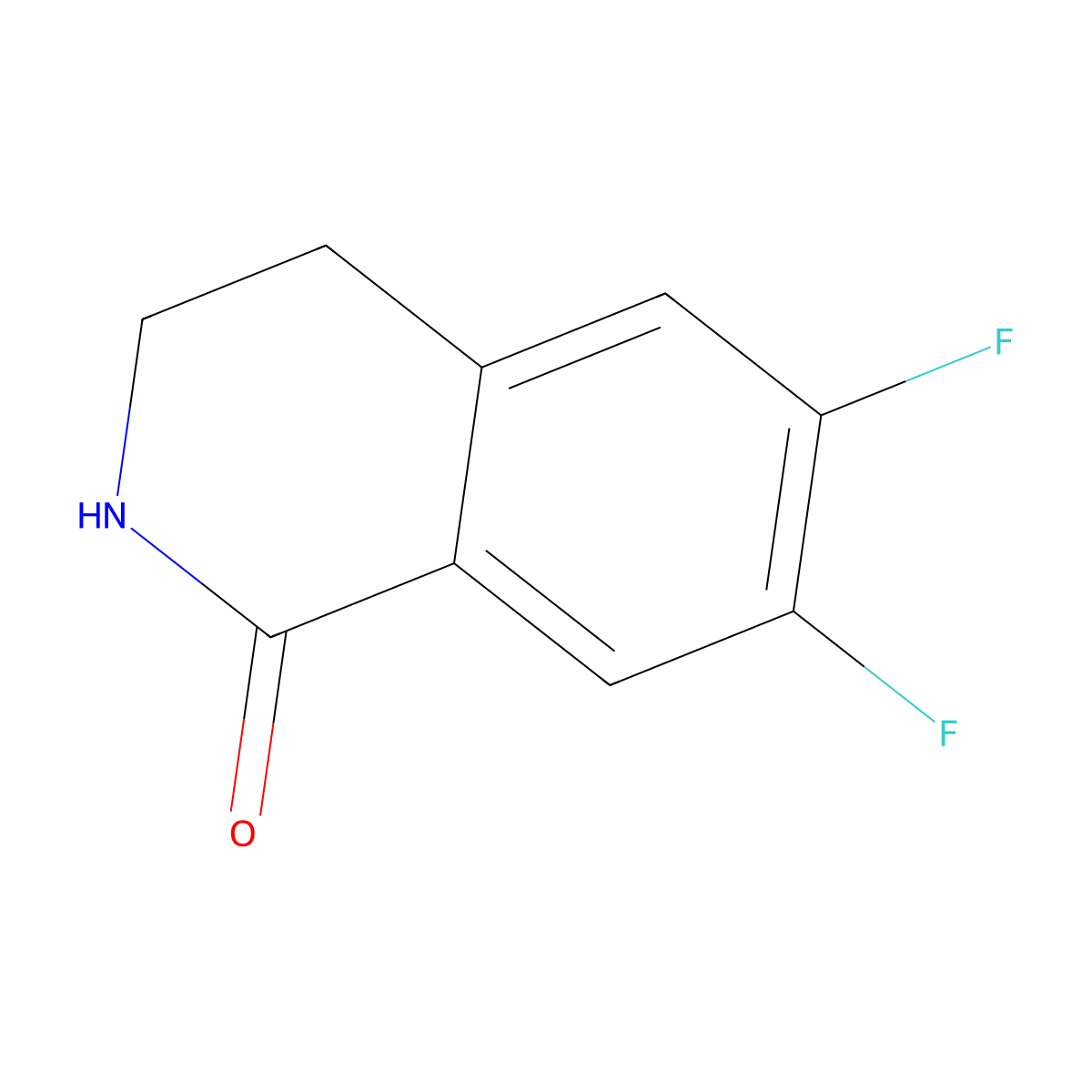 6,7-difluoro-3,4-dihydroisoquinolin-1(2H)-one molecular structure, CAS 1352393-61-3