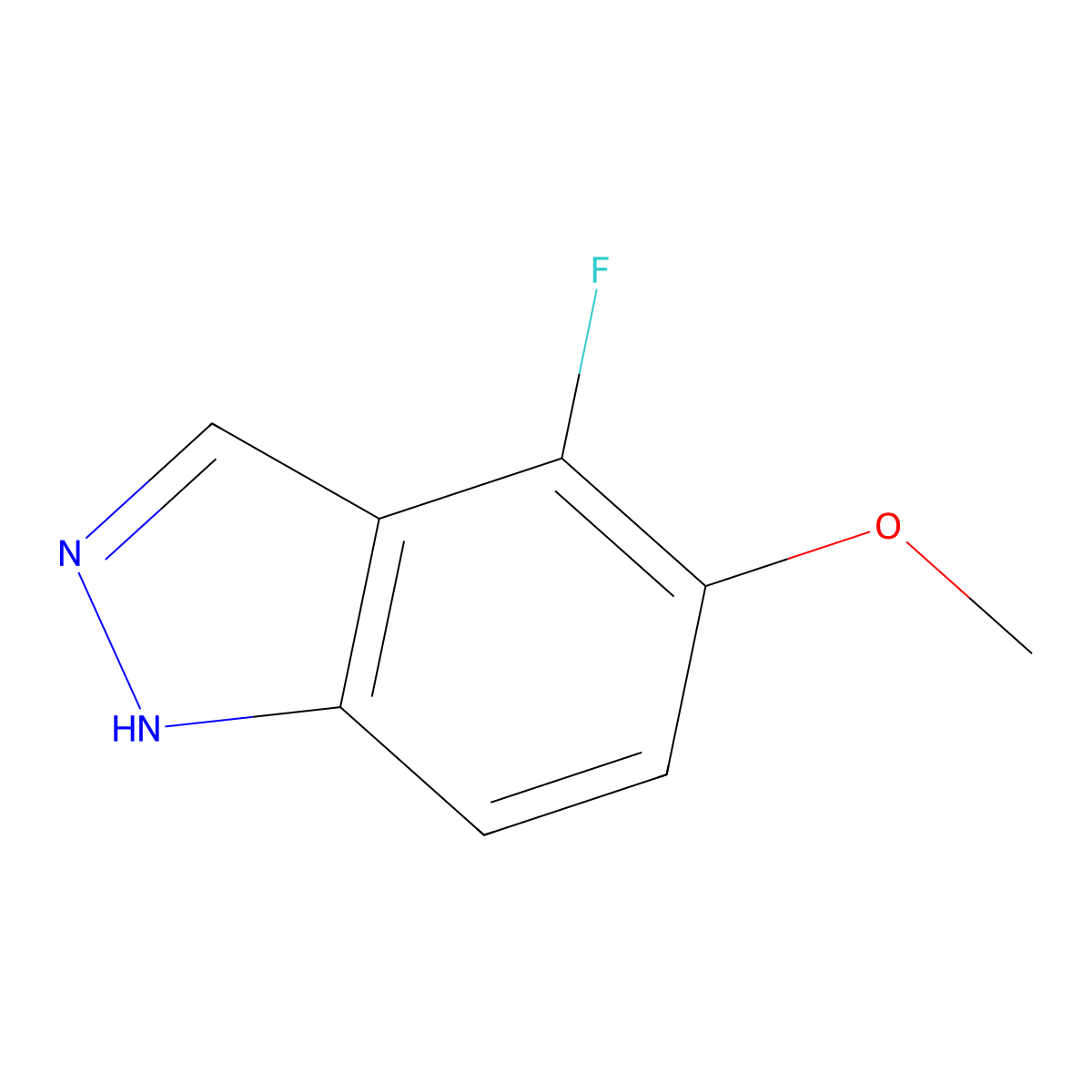 4-fluoro-5-methoxy-1H-indazole molecular structure, CAS 1352393-66-8