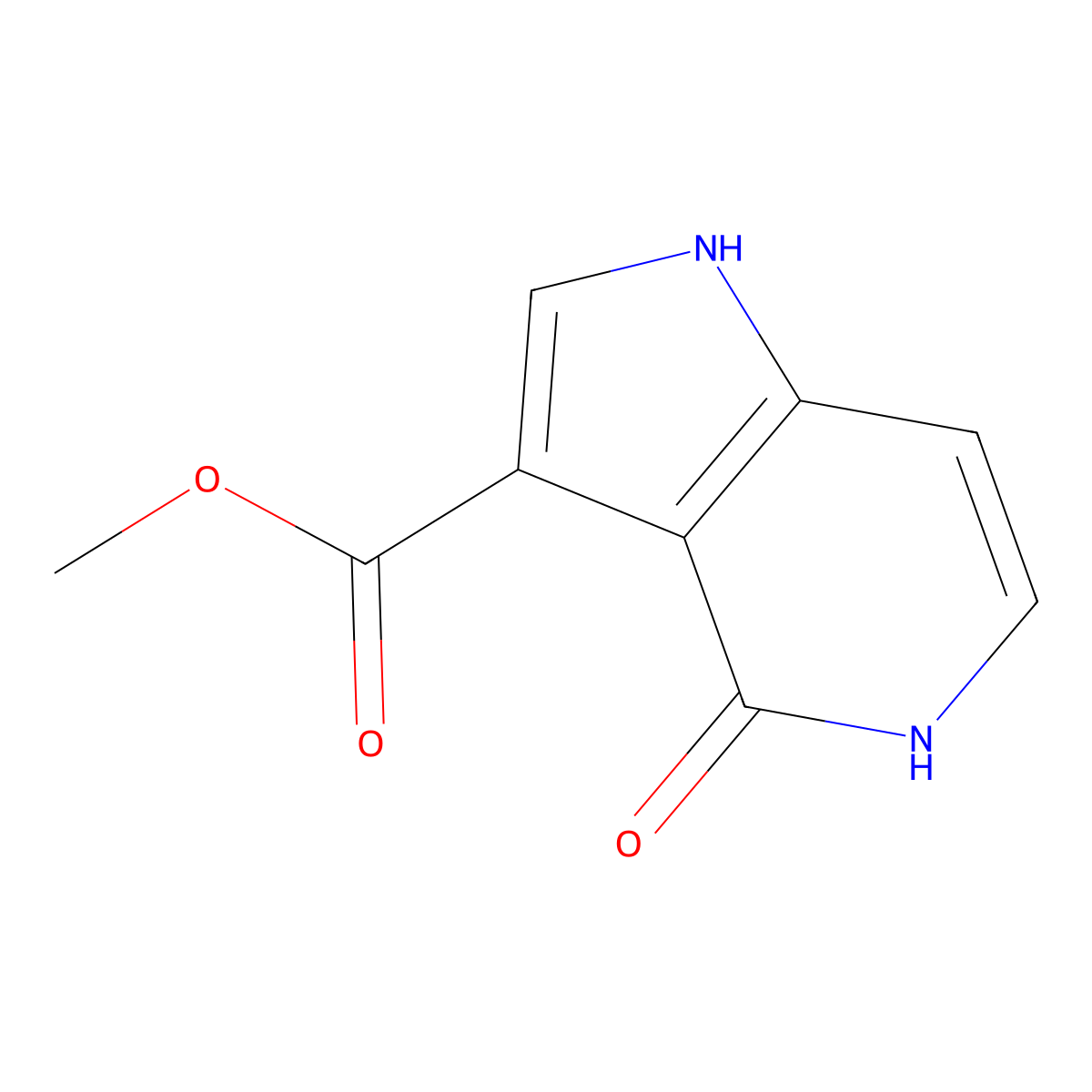 Methyl 4-hydroxy-1H-pyrrolo[3,2-c]pyridine-3-carboxylate molecular structure, CAS 1352393-67-9