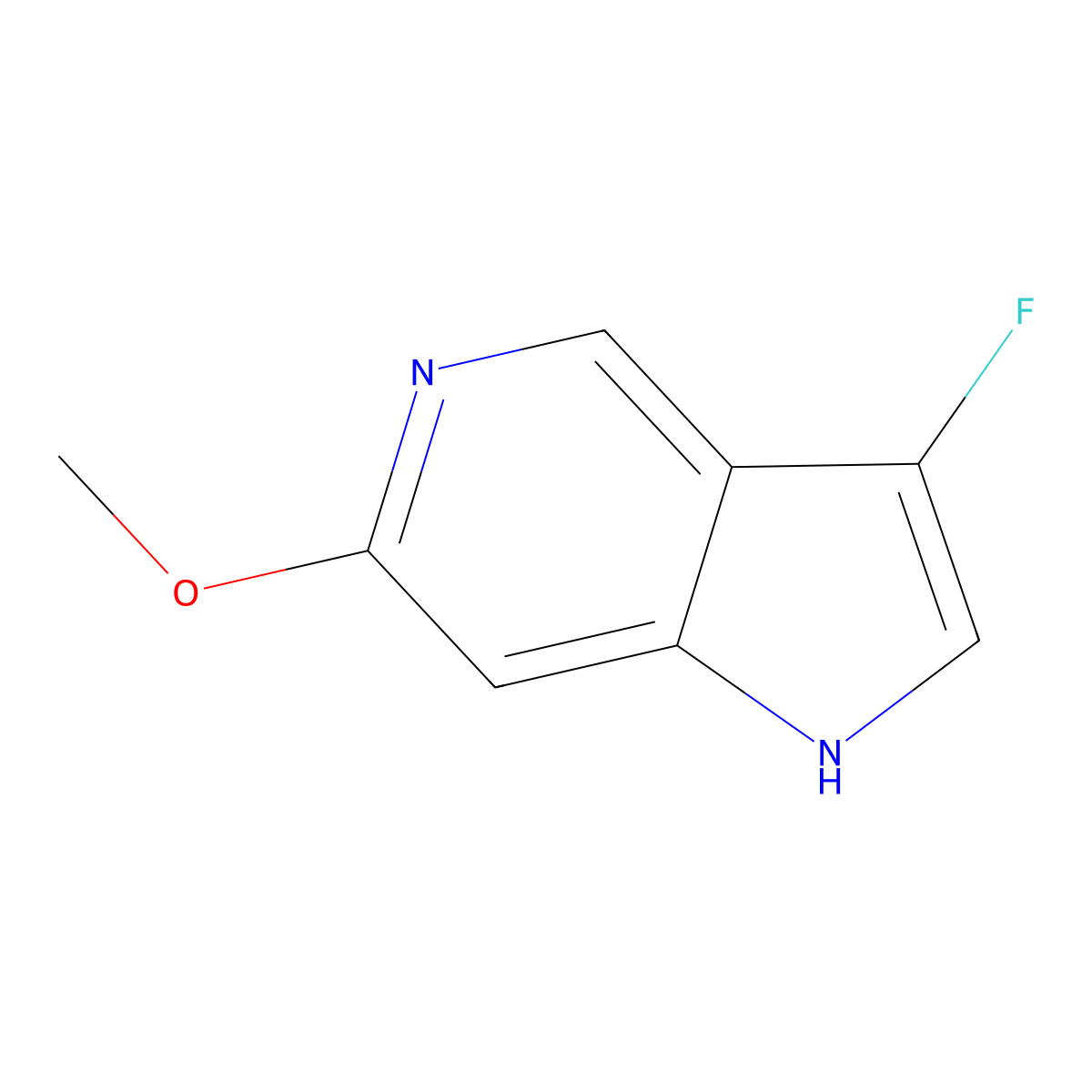 3-Fluoro-6-methoxy-1H-pyrrolo[3,2-c]pyridine molecular structure, CAS 1352393-70-4
