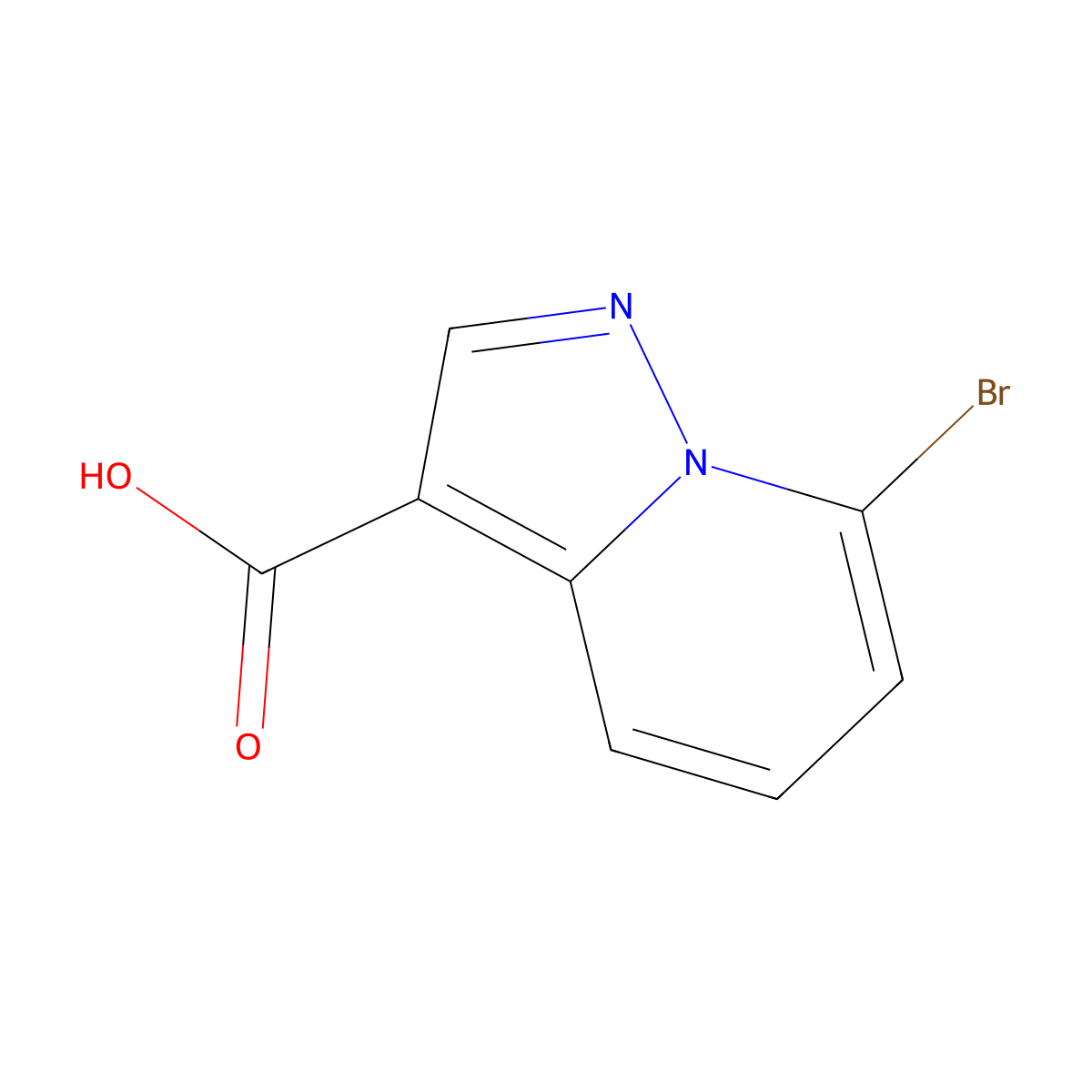 7-Bromopyrazolo[1,5-a]pyridine-3-carboxylic acid molecular structure, CAS 1352393-84-0