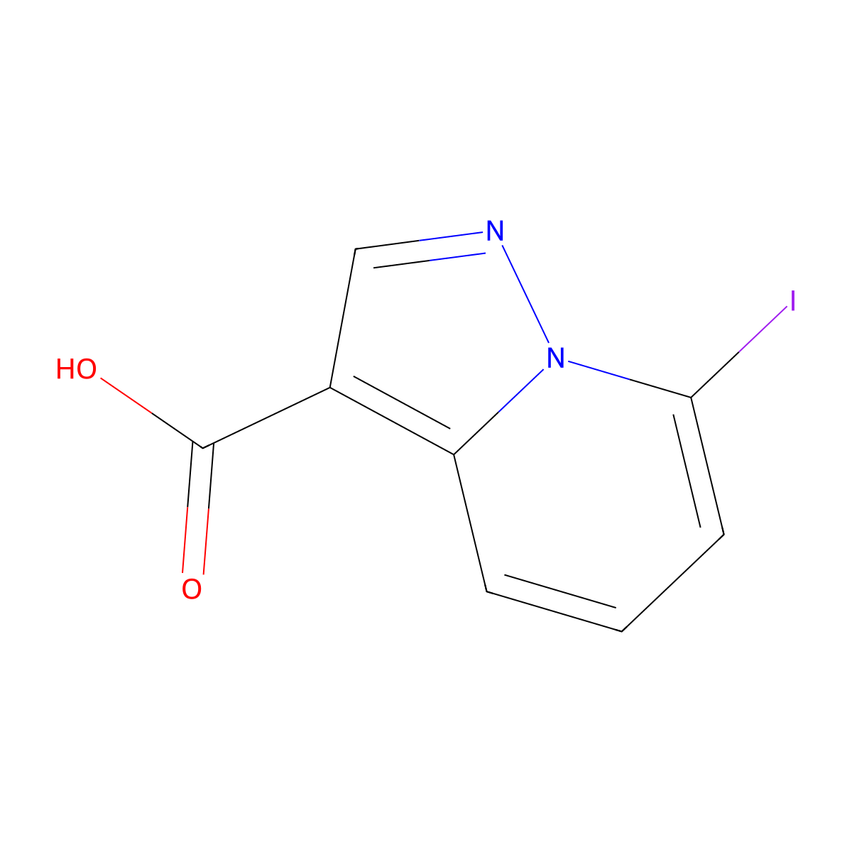 7-Iodopyrazolo[1,5-a]pyridine-3-carboxylic acid molecular structure, CAS 1352393-89-5