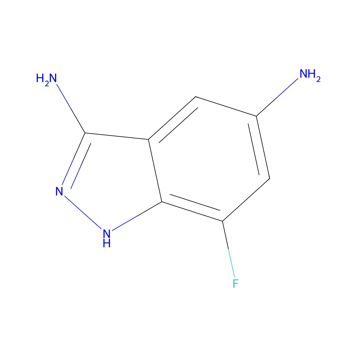 7-Fluoro-1H-indazole-3,5-diamine molecular structure, CAS 1352393-91-9