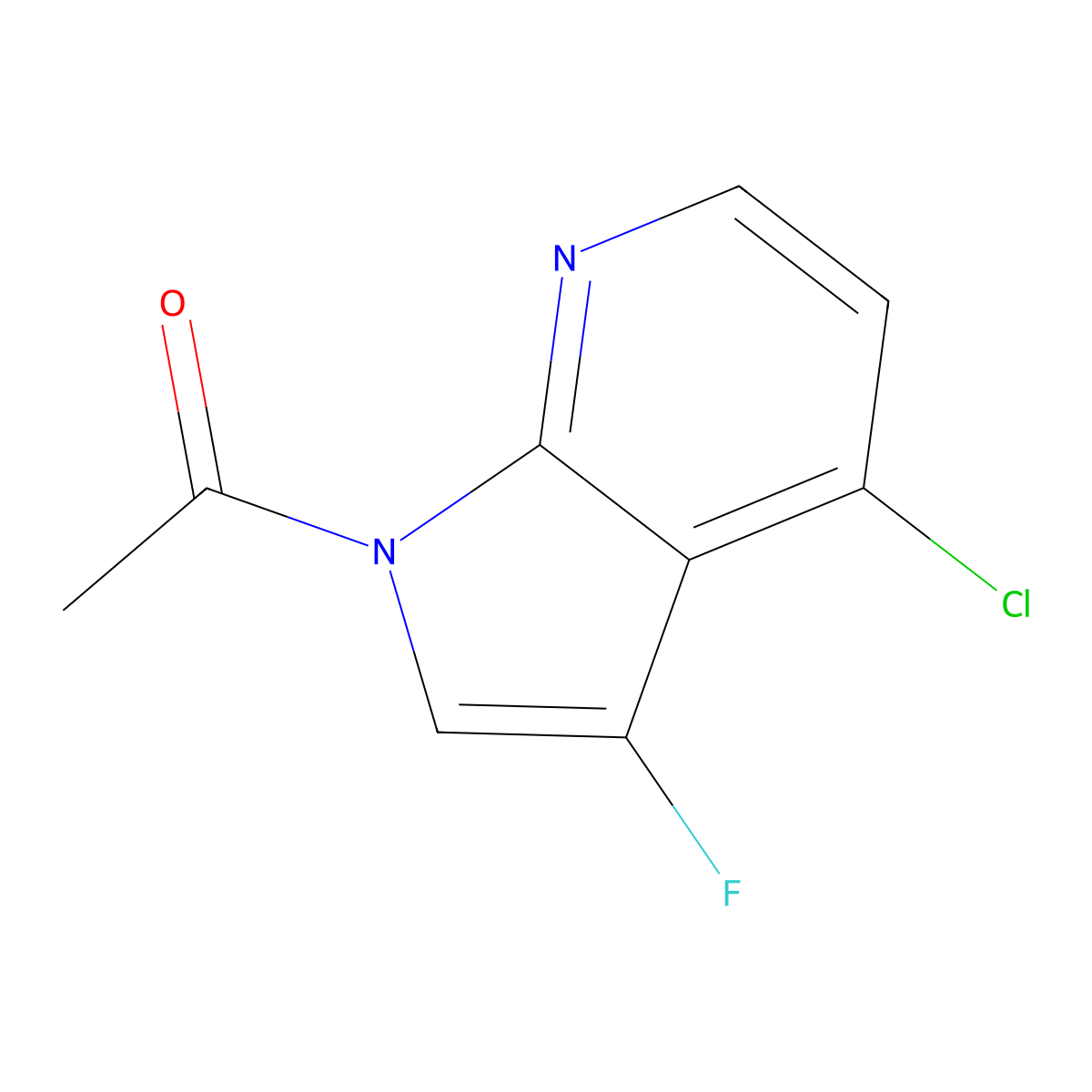 1-Acetyl-4-chloro-3-fluoro-7-azaindole molecular structure, CAS 1352393-92-0