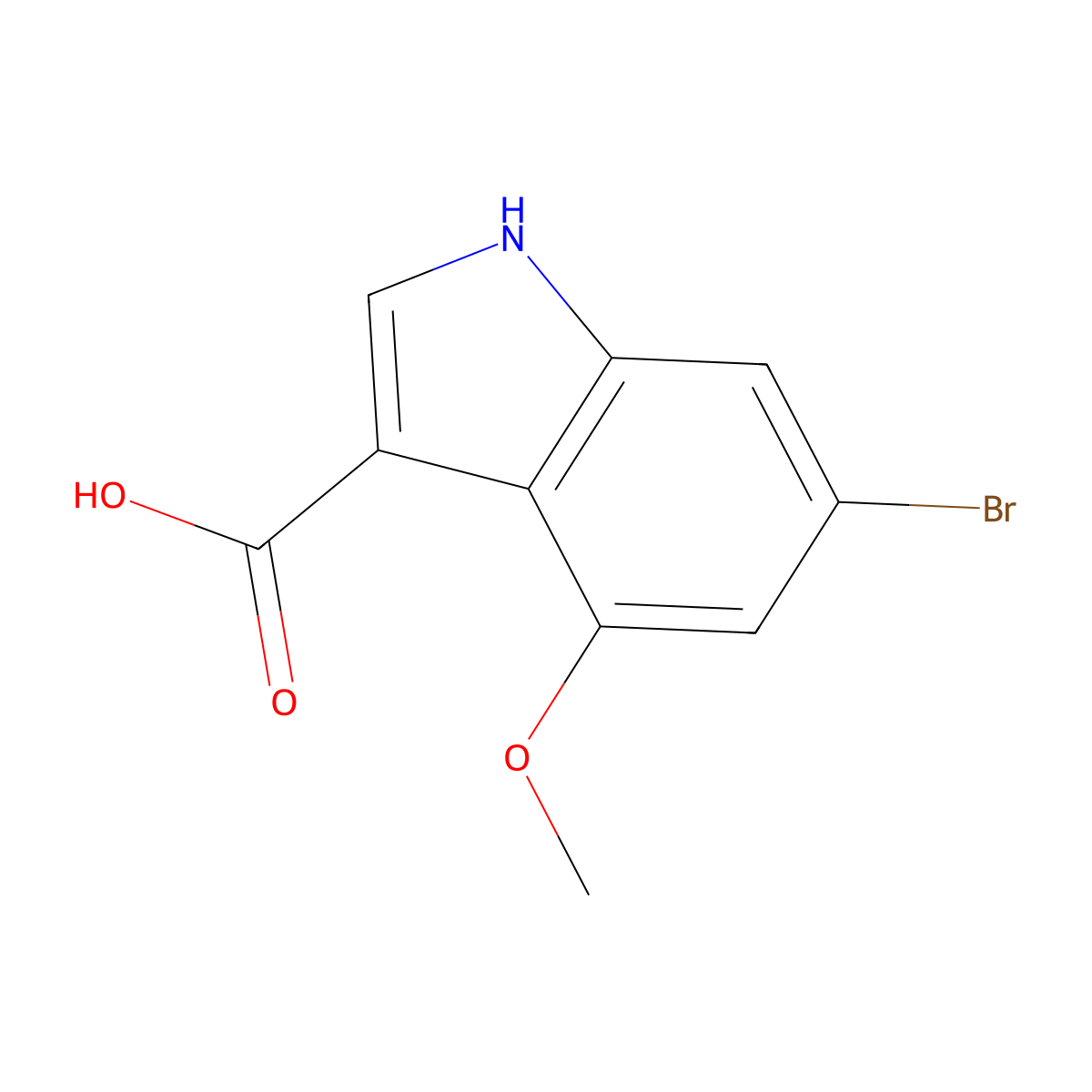 6-Bromo-4-methoxy-1H-indole-3-carboxylic acid molecular structure, CAS 1352394-11-6