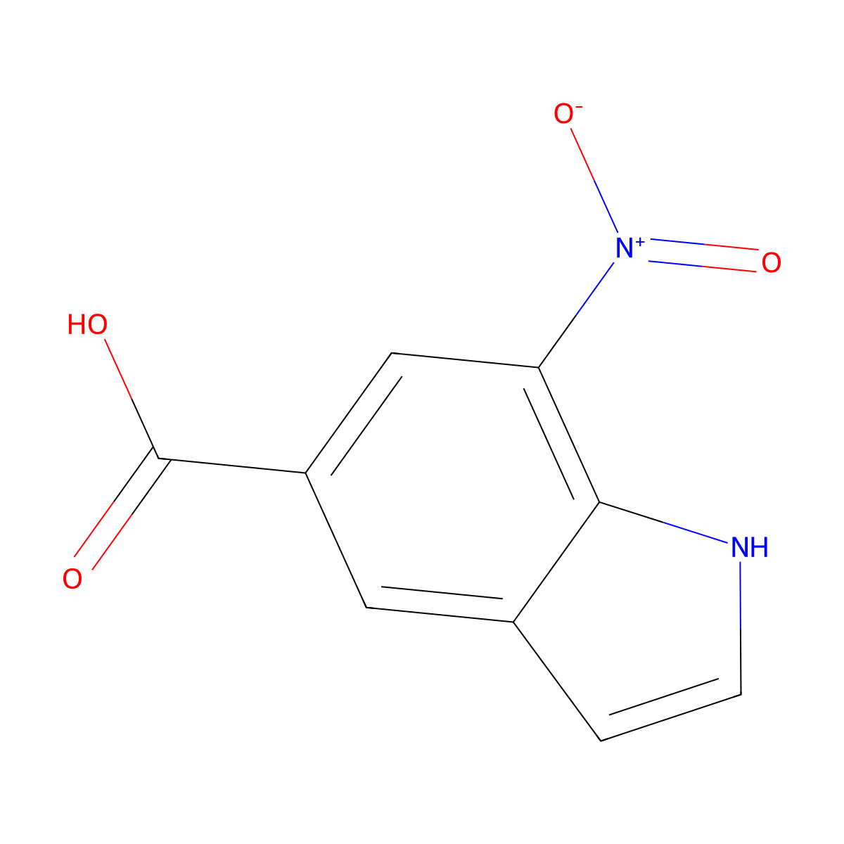7-Nitroindole-5-carboxylic acid molecular structure, CAS 1352394-12-7