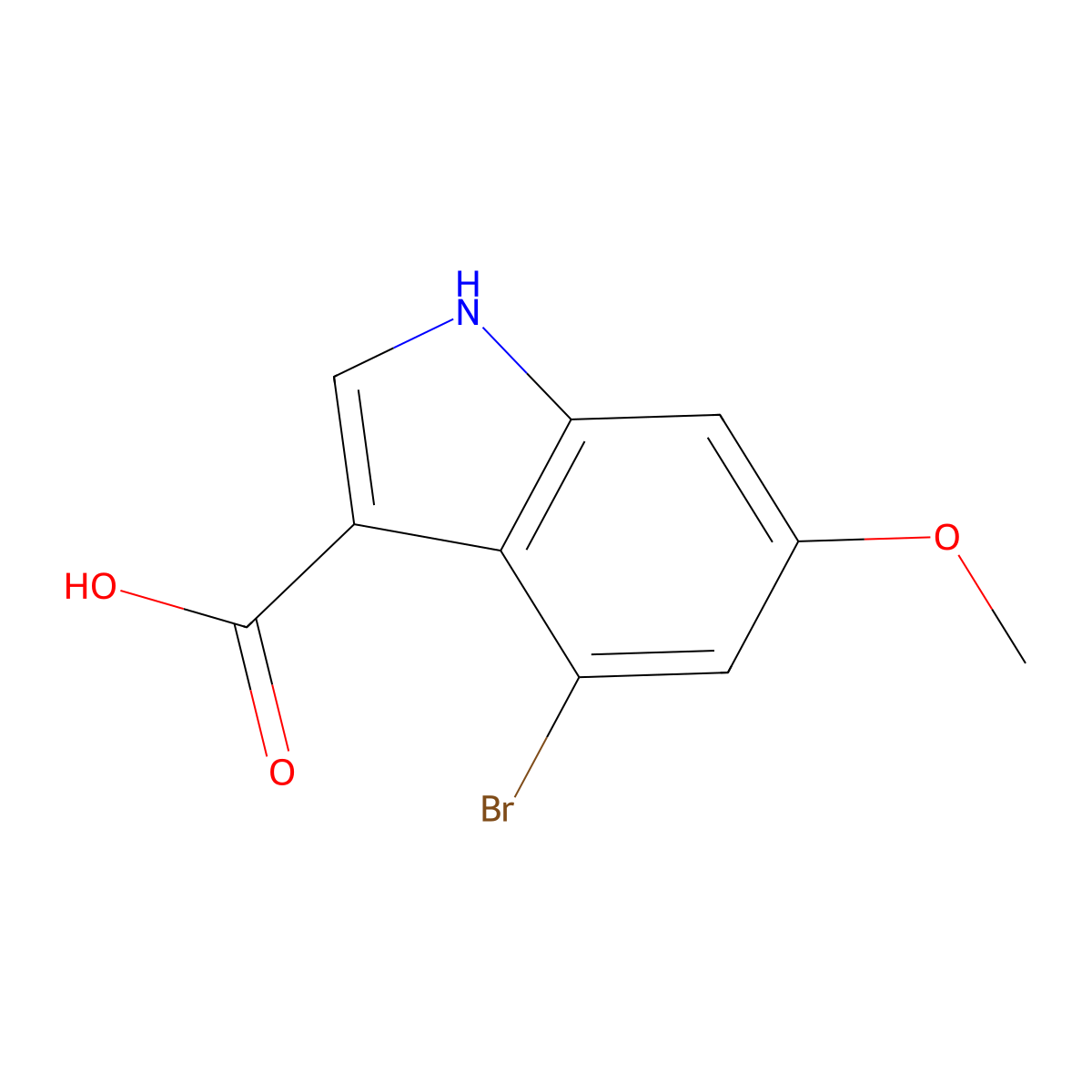 4-Bromo-6-methoxyindole-3-carboxylic acid molecular structure, CAS 1352394-13-8