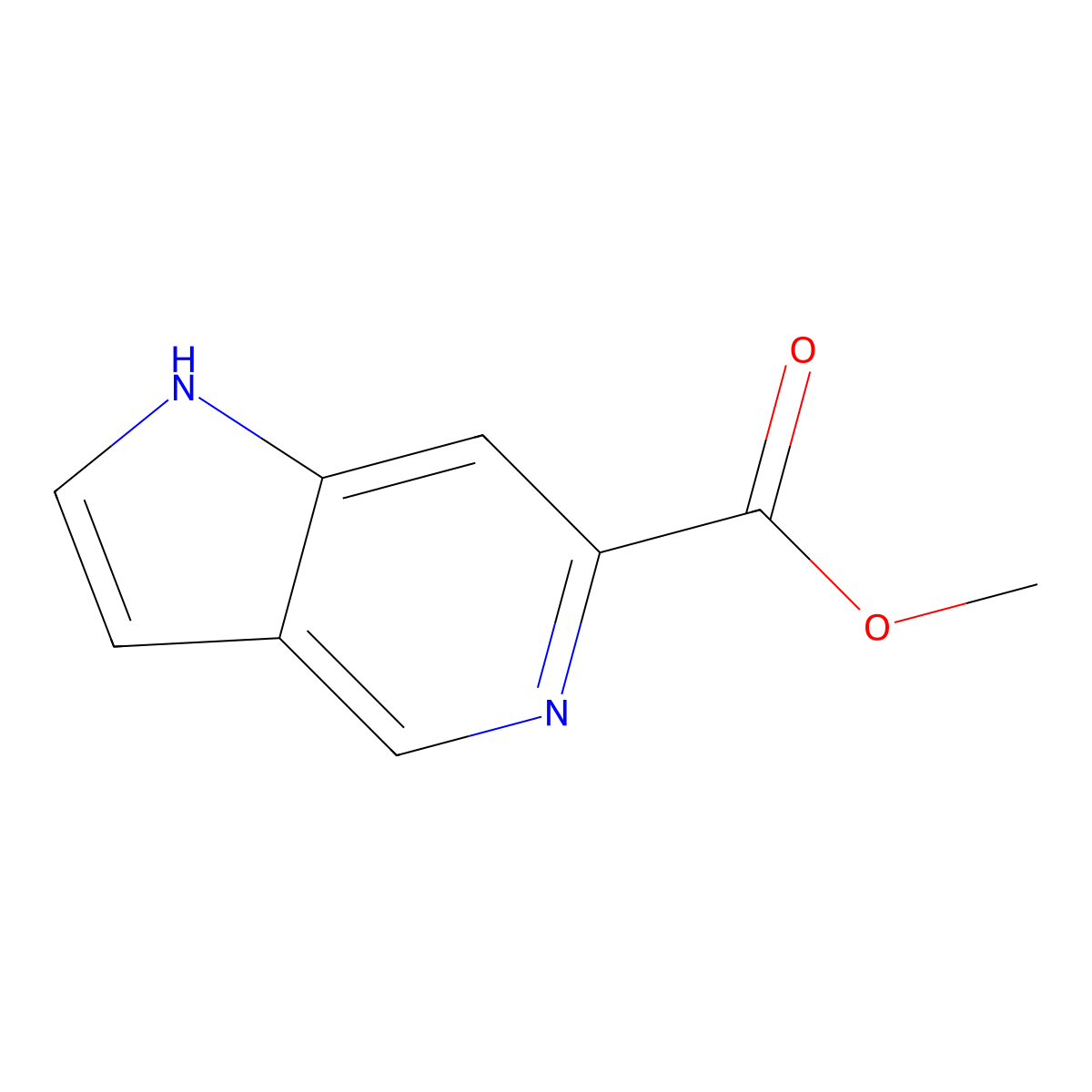 1H-Pyrrolo[3,2-c]pyridine-6-carboxylic acid methyl ester molecular structure, CAS 1352394-18-3